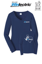 Port & Co™ Womens Long Sleeve Fan Favorite™ V-Neck Tee - Winlectric of Midland