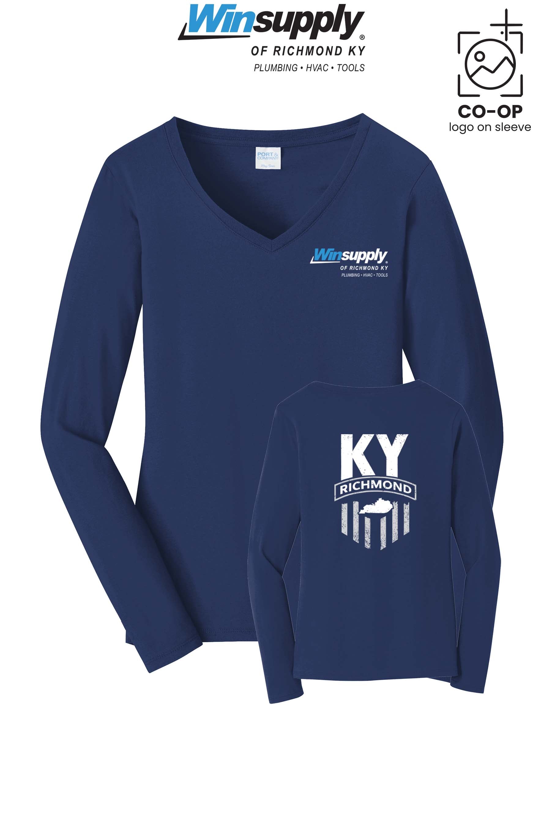 Port & Co™ Womens Long Sleeve Fan Favorite™ V-Neck Tee - Winsupply of Richmond KY