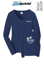 Port & Co™ Womens Long Sleeve Fan Favorite™ V-Neck Tee - Windustrial Triple Cities