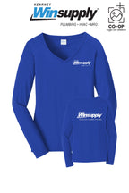 Port & Co™ Womens Long Sleeve Fan Favorite™ V-Neck Tee - Kearney Winsupply