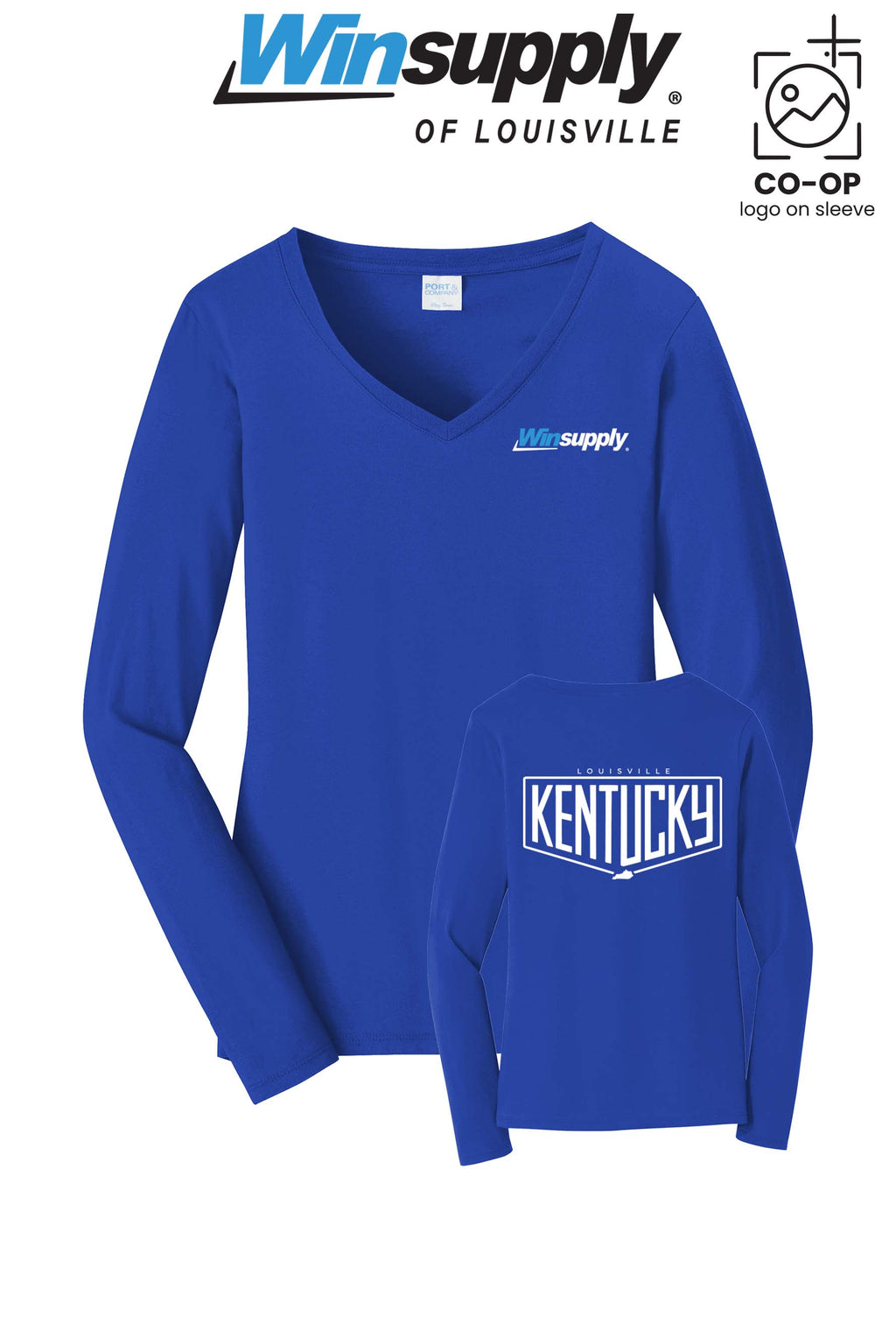 Port & Co™ Womens Long Sleeve Fan Favorite™ V-Neck Tee - Winsupply of Louisville KY