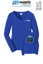 Port & Co™ Womens Long Sleeve Fan Favorite™ V-Neck Tee - Winsupply of Maryville