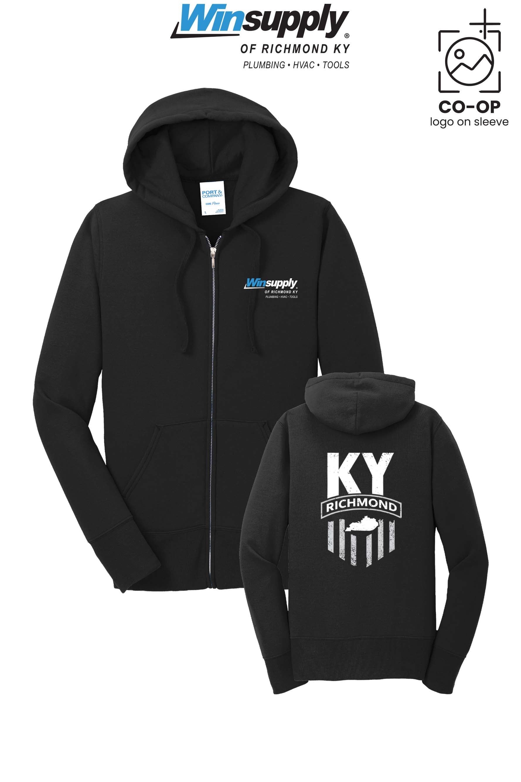 Port & Co™ Womens Core Fleece Full-Zip Hooded Sweatshirt - Winsupply of Richmond KY