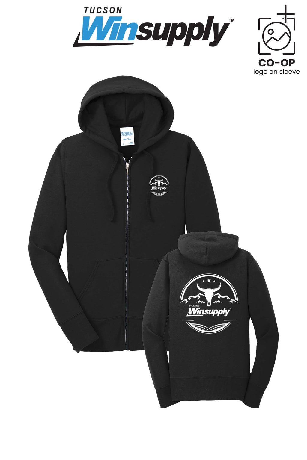 Port & Co™ Womens Core Fleece Full-Zip Hooded Sweatshirt - Winsupply Tucson AZ