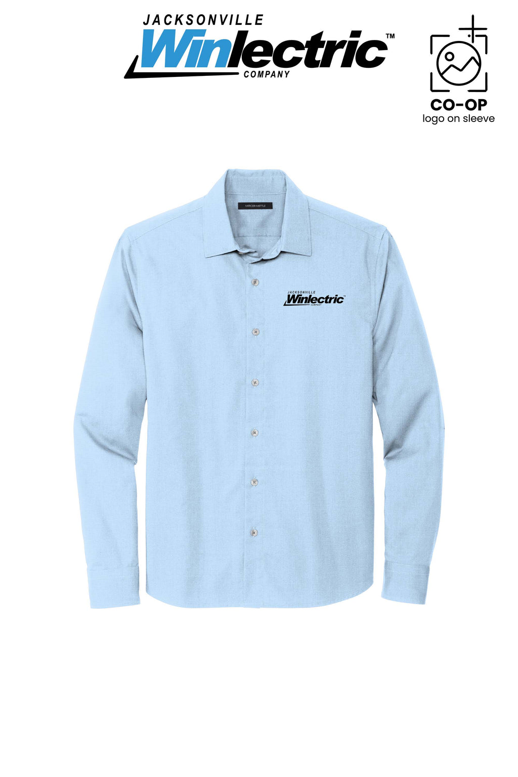 Mercer+Mettle® Long Sleeve Stretch Woven Shirt - Jacksonville Winlectric