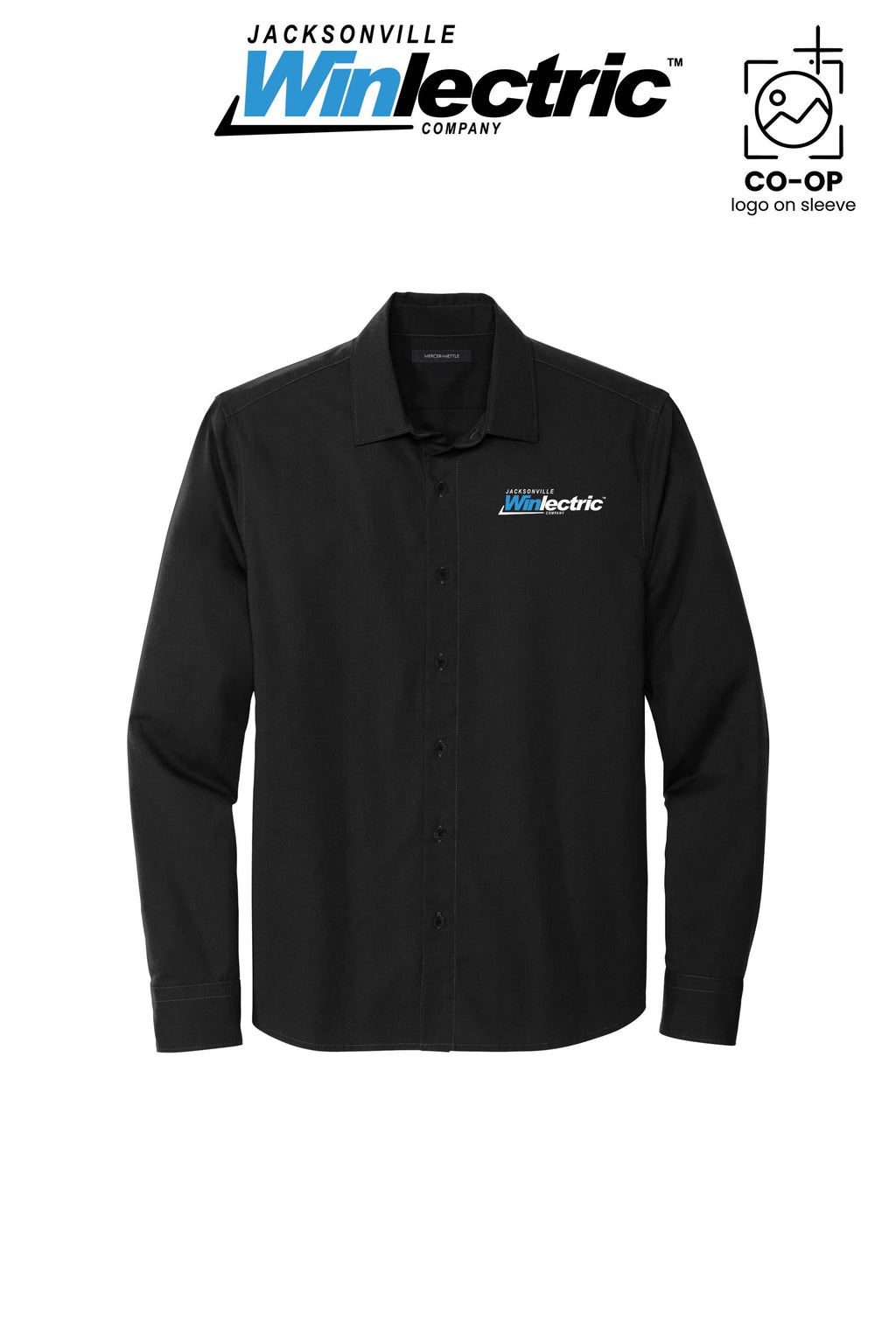 Mercer+Mettle® Long Sleeve Stretch Woven Shirt - Jacksonville Winlectric