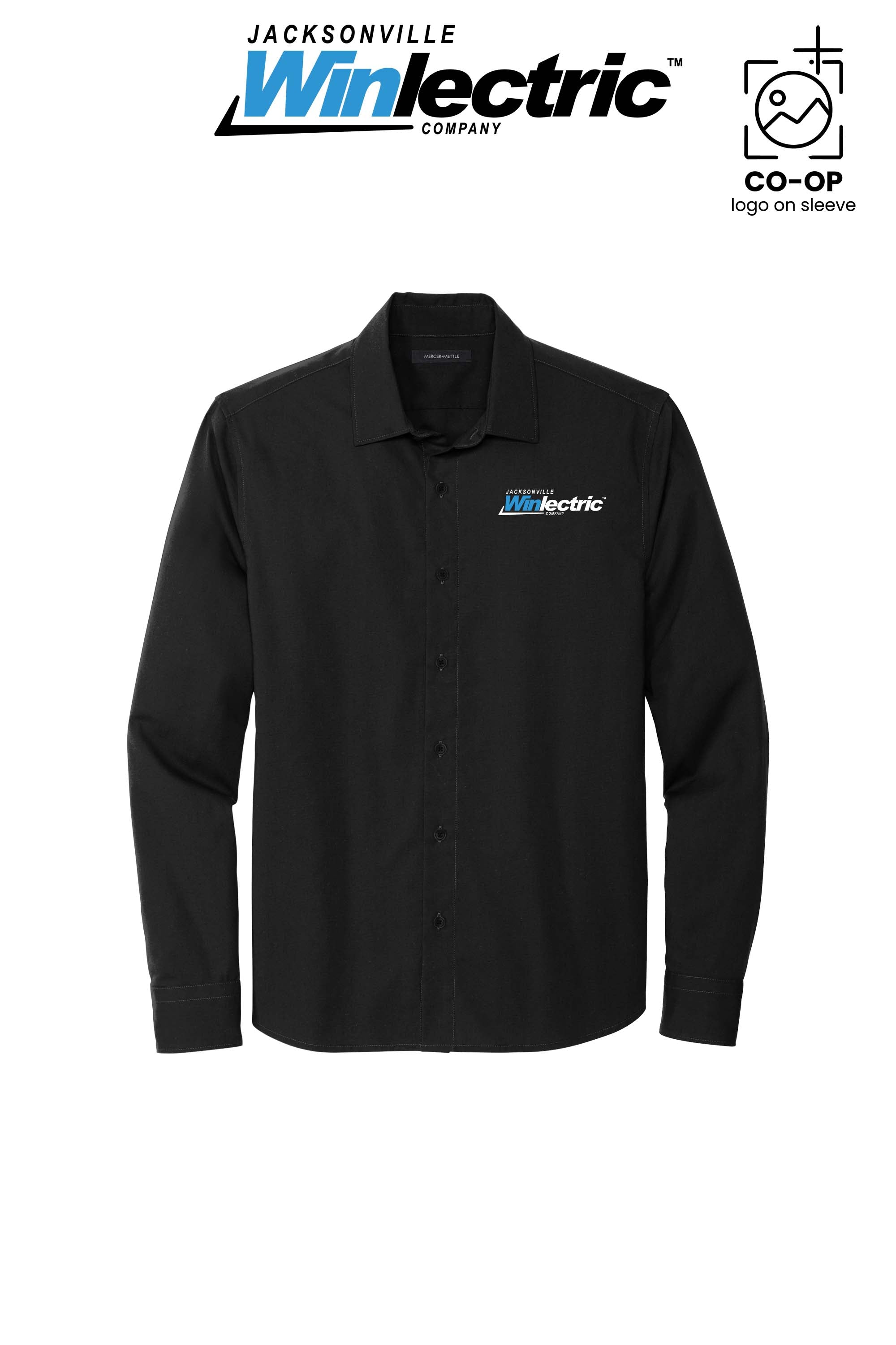 Mercer+Mettle® Long Sleeve Stretch Woven Shirt - Jacksonville Winlectric
