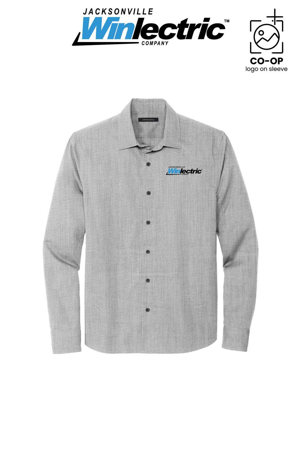 Mercer+Mettle® Long Sleeve Stretch Woven Shirt - Jacksonville Winlectric