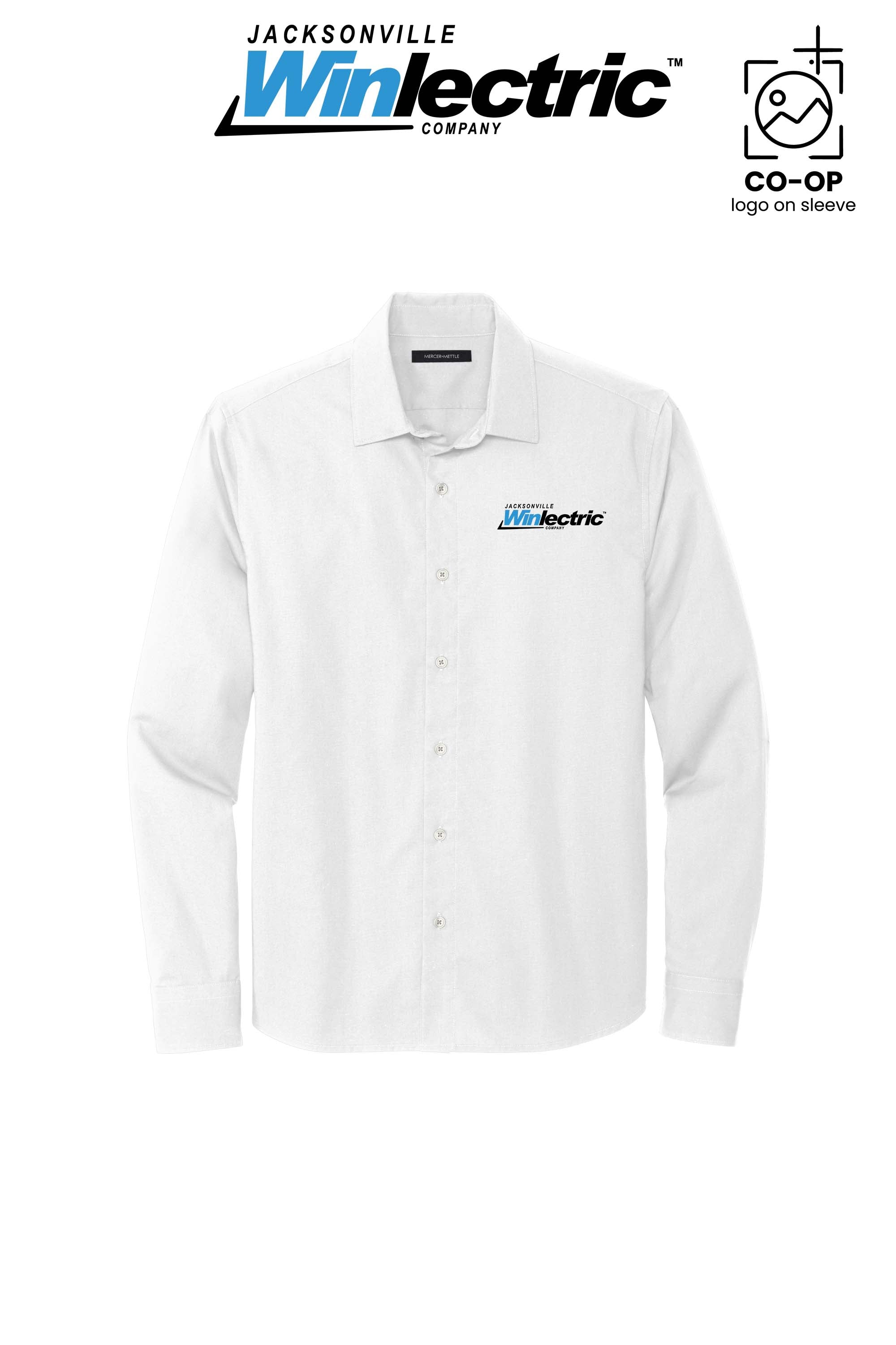 Mercer+Mettle® Long Sleeve Stretch Woven Shirt - Jacksonville Winlectric