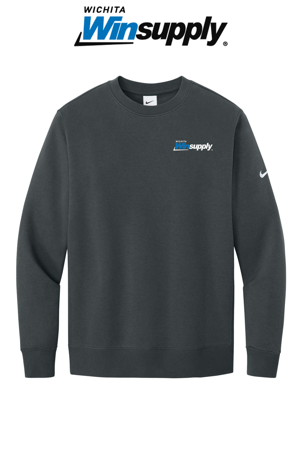 Nike Club Fleece Sleeve Swoosh Crew - Wichita Winsupply