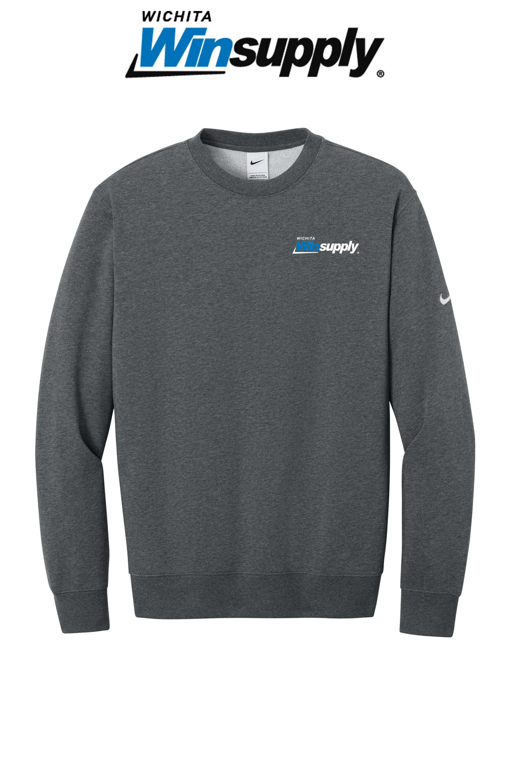 Nike Club Fleece Sleeve Swoosh Crew - Wichita Winsupply