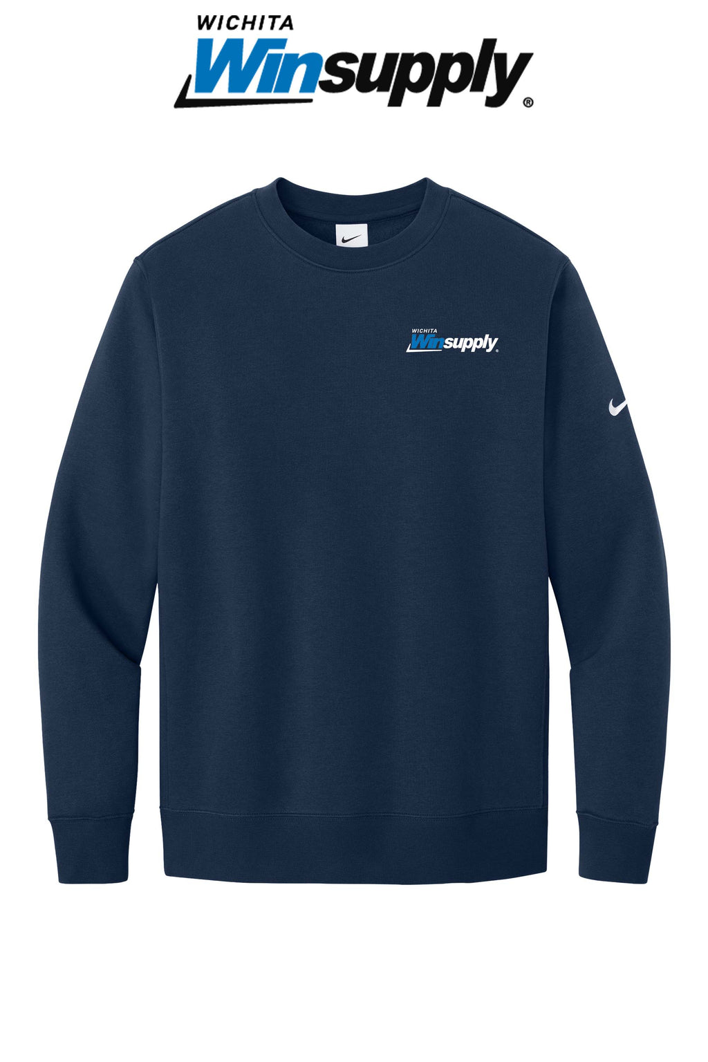 Nike Club Fleece Sleeve Swoosh Crew - Wichita Winsupply