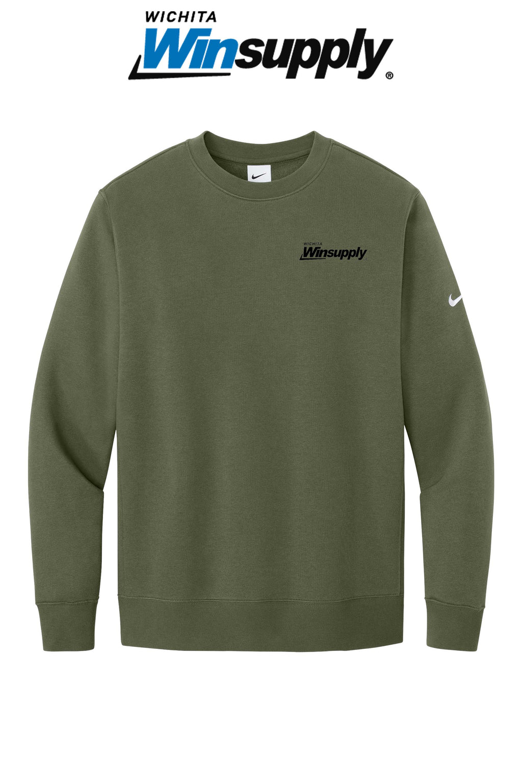 Nike Club Fleece Sleeve Swoosh Crew - Wichita Winsupply
