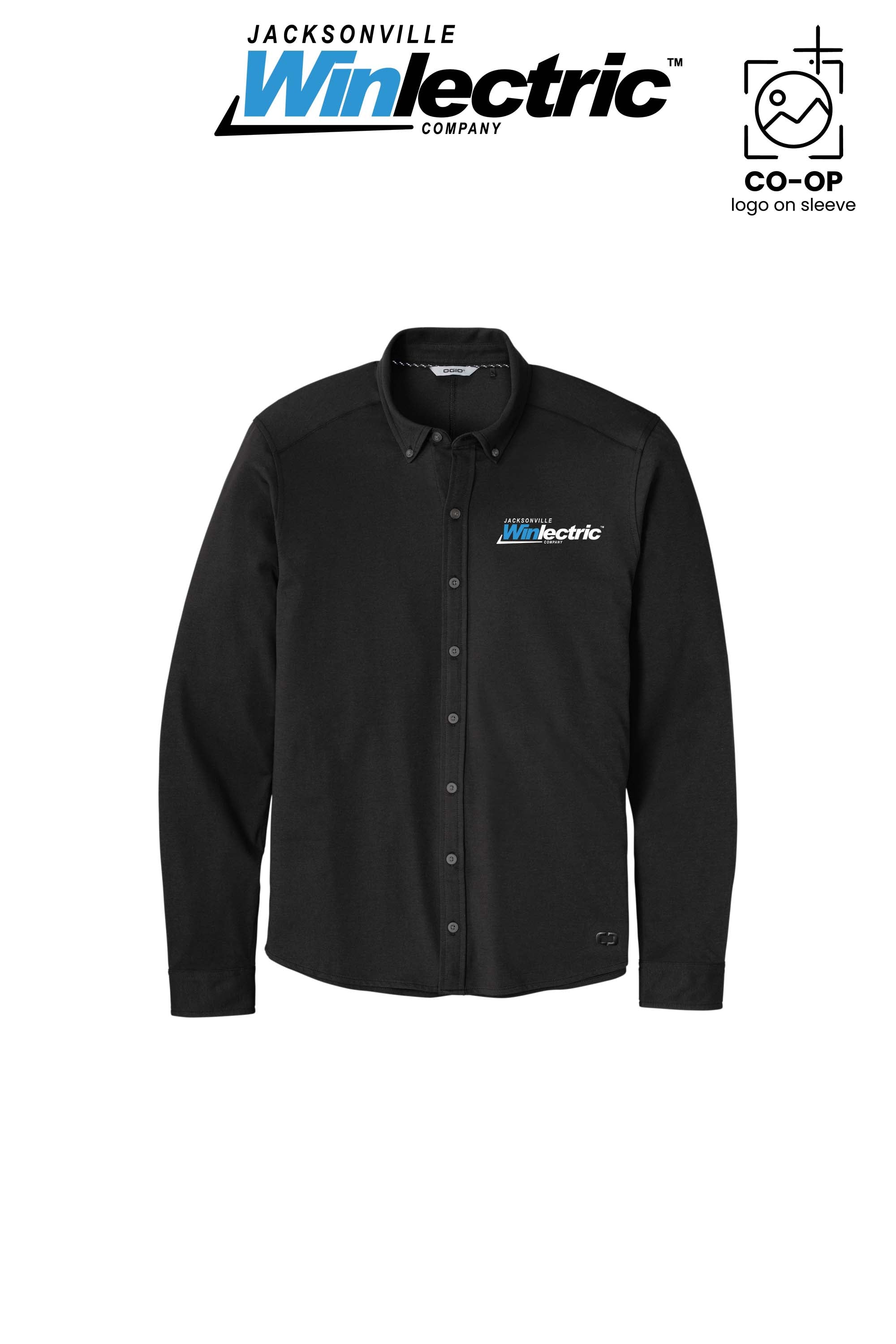 OGIO® Code Stretch Long Sleeve Button-Up - Jacksonville Winlectric
