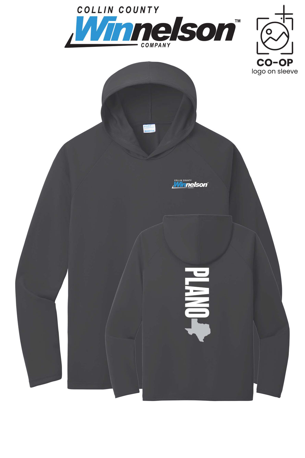 Port & Co™ Performance Pullover Hooded UPF50 Tee - Collin County Winnelson