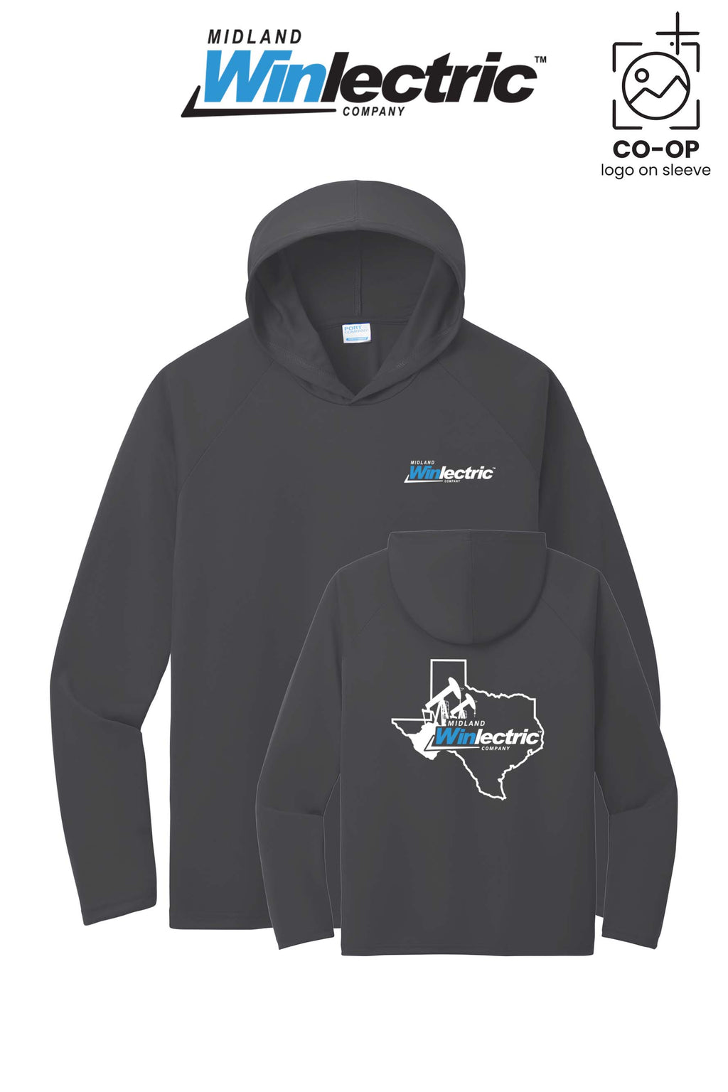 Port & Co™ Performance Pullover Hooded UPF50 Tee - Winlectric of Midland