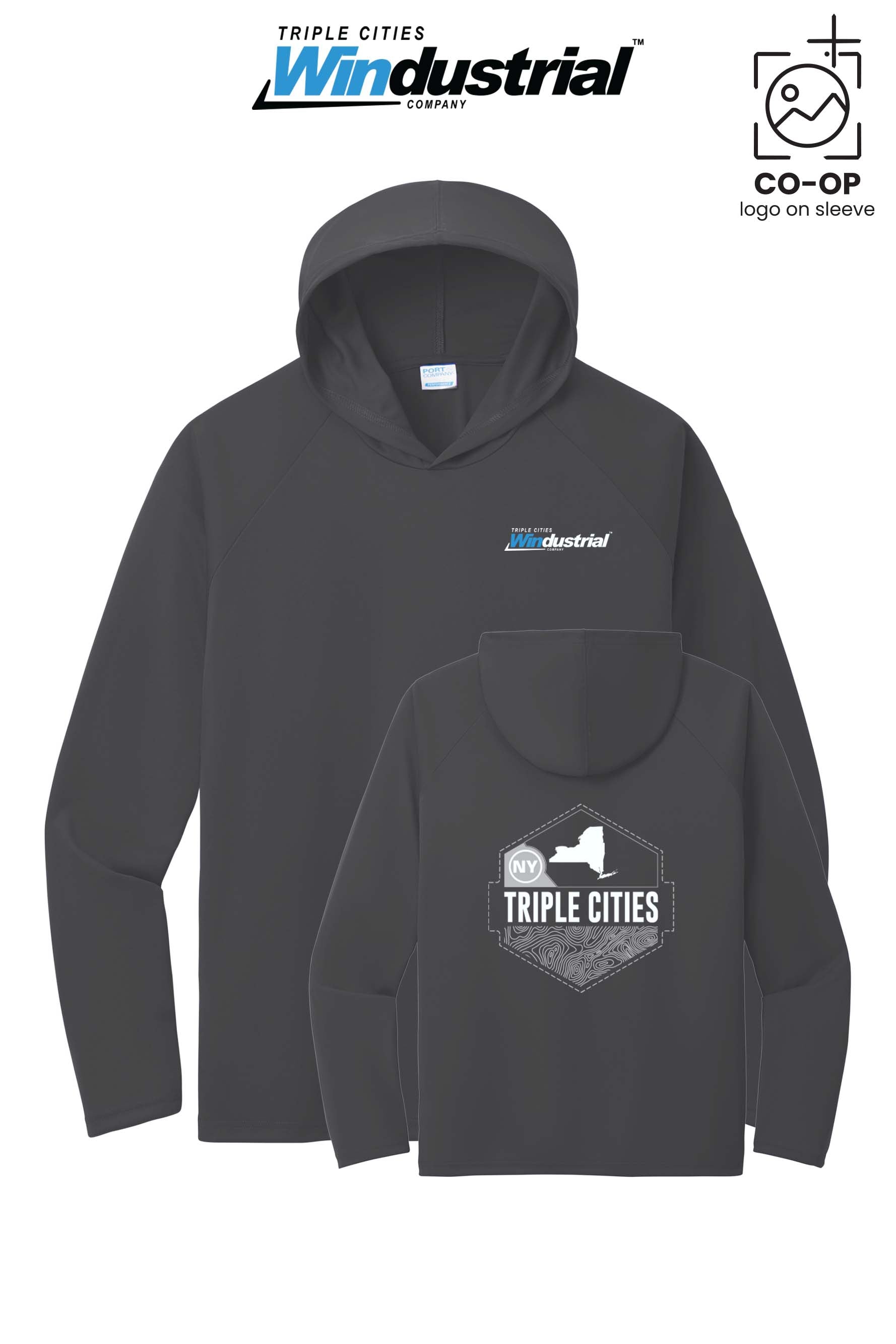 Port & Co™ Performance Pullover Hooded UPF50 Tee - Windustrial Triple Cities