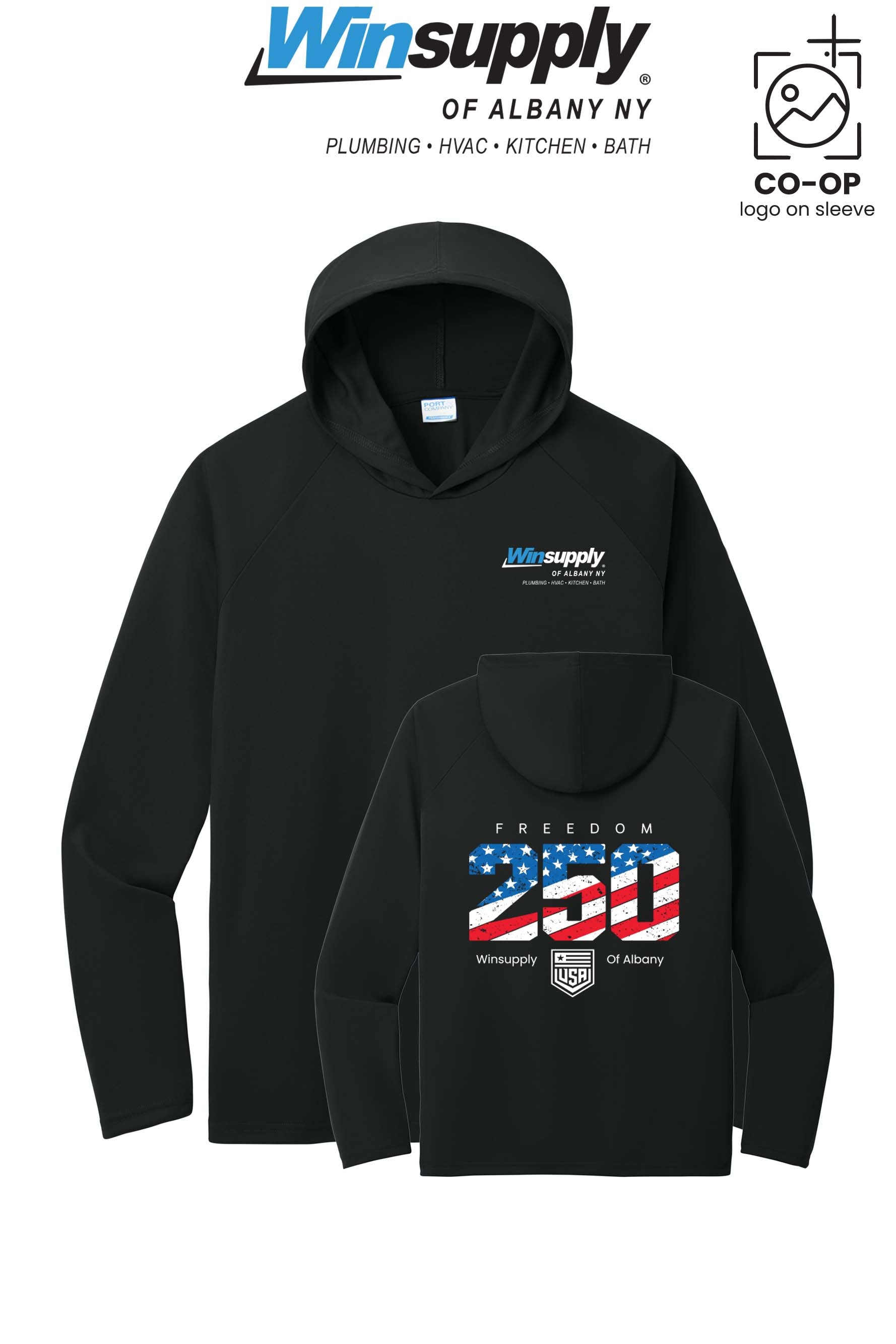 Port & Co™ Performance Pullover Hooded UPF50 Tee - Winsupply of Albany NY