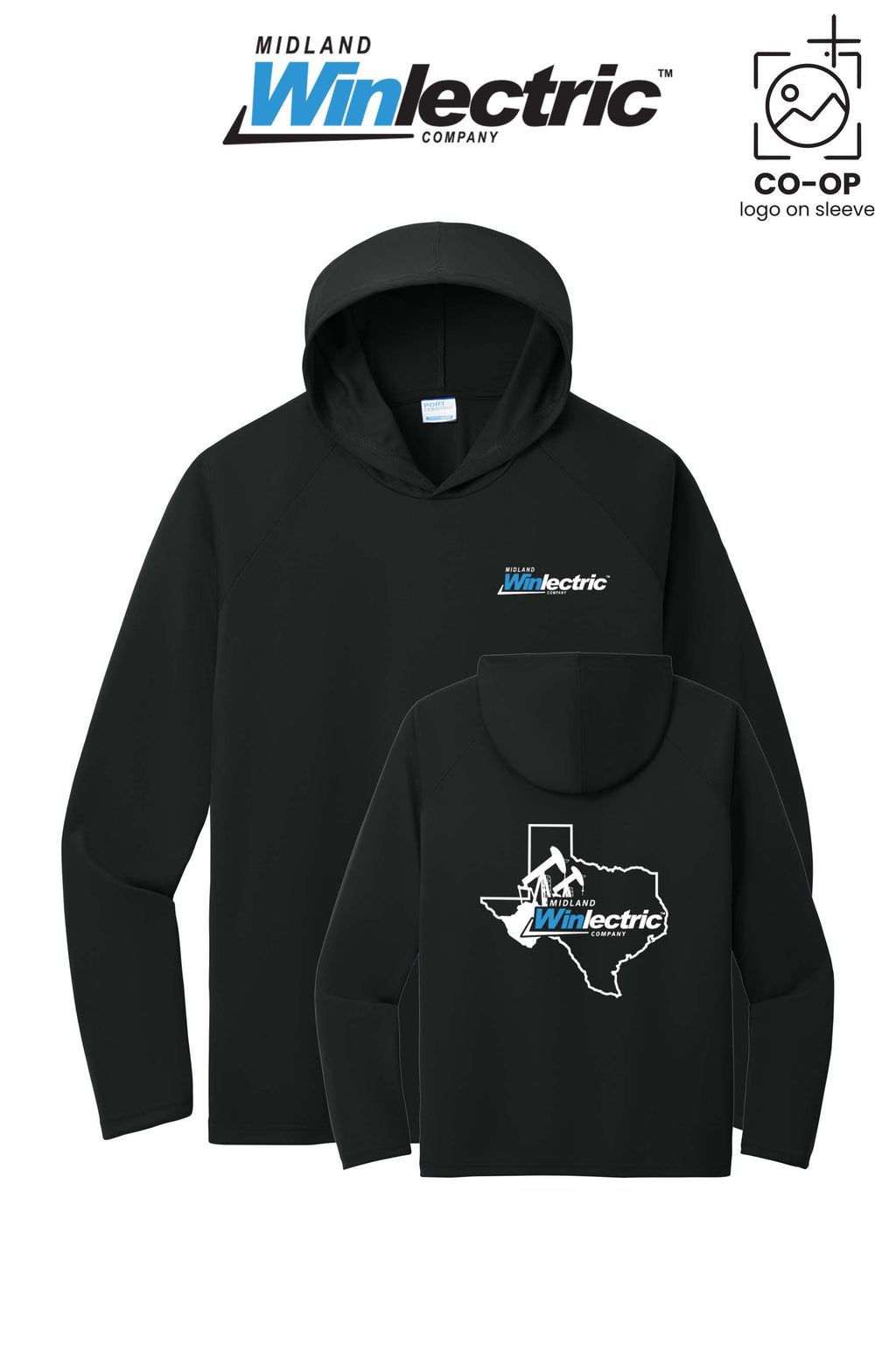Port & Co™ Performance Pullover Hooded UPF50 Tee - Winlectric of Midland