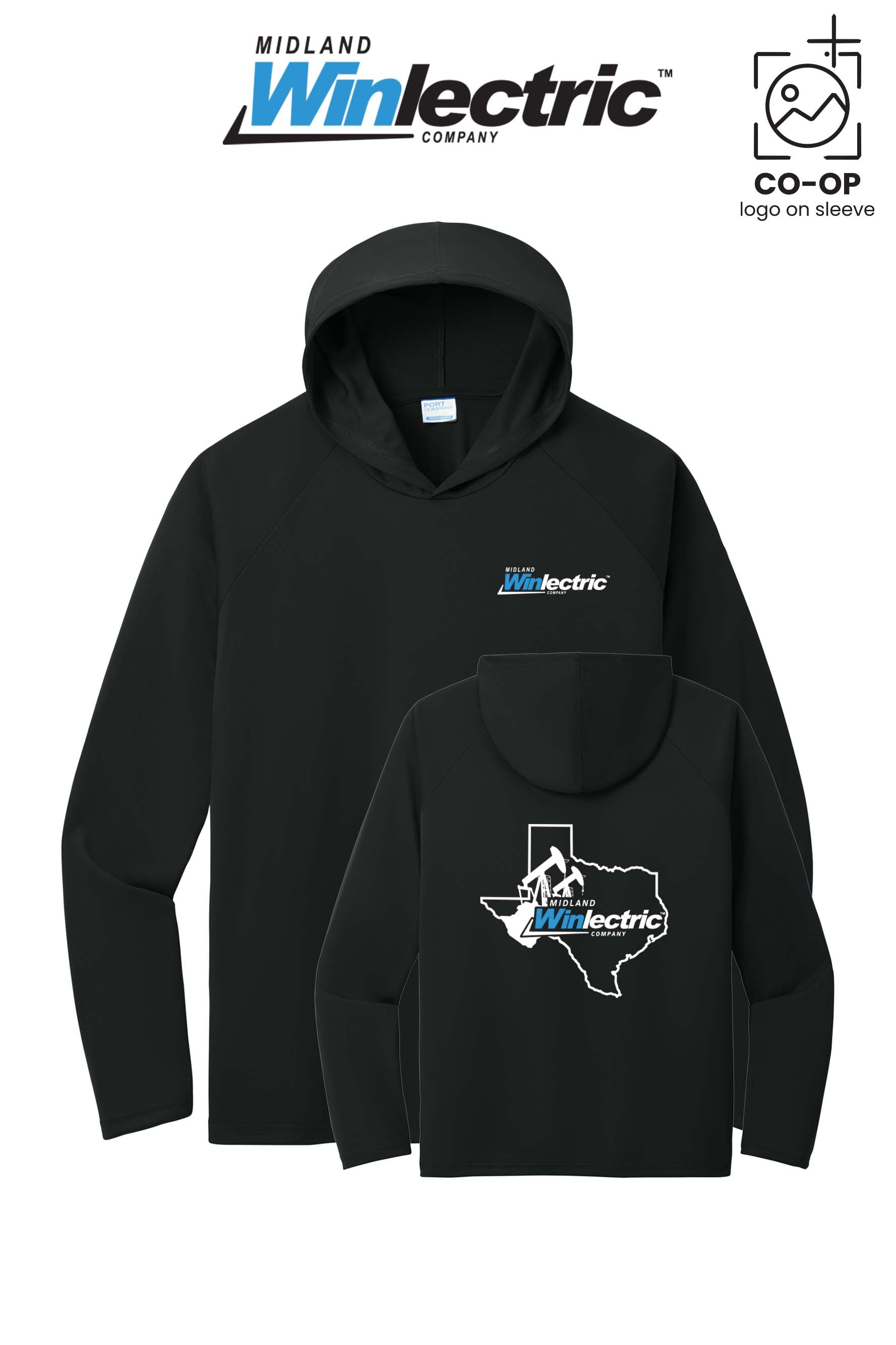 Port & Co™ Performance Pullover Hooded UPF50 Tee - Winlectric of Midland