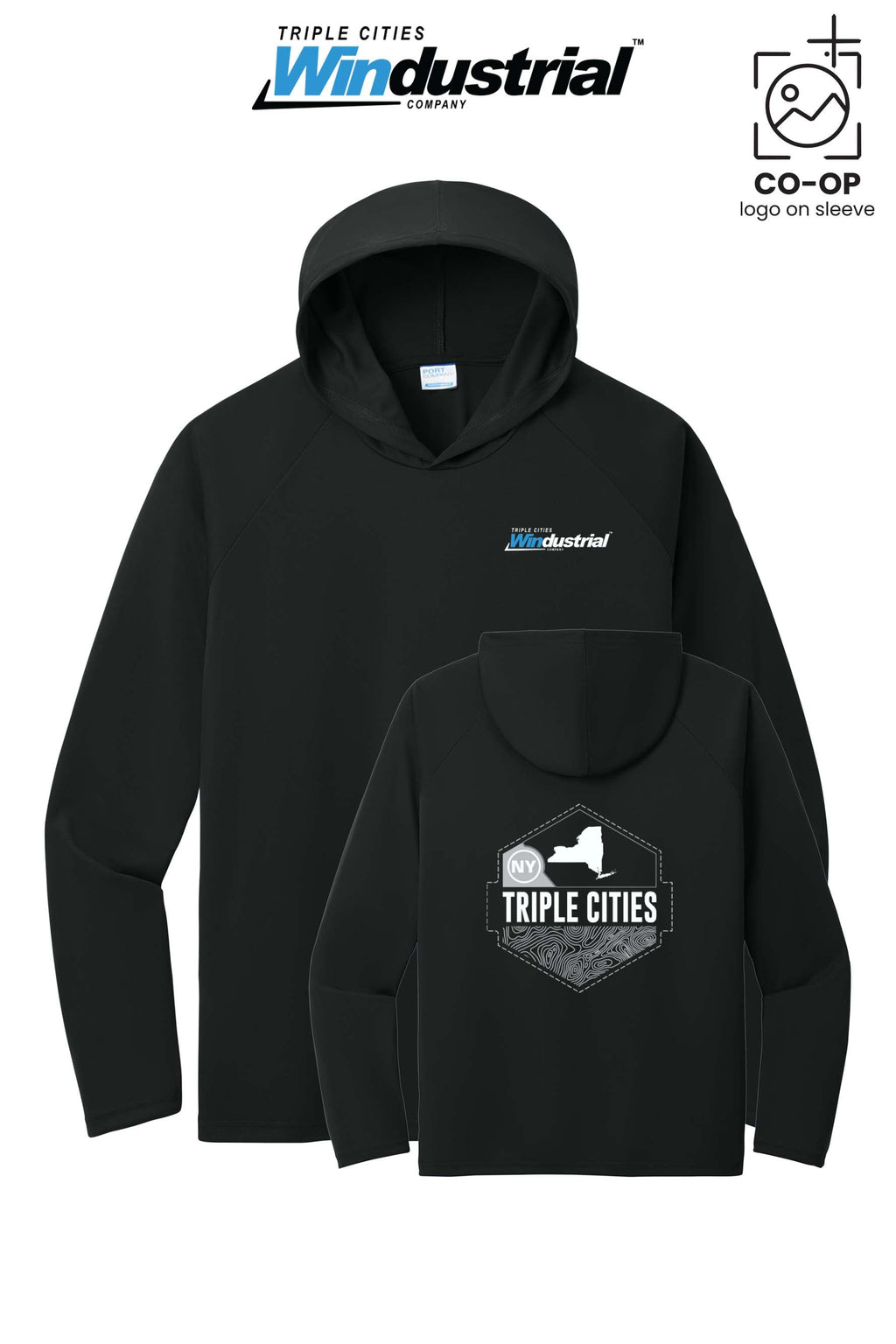 Port & Co™ Performance Pullover Hooded UPF50 Tee - Windustrial Triple Cities