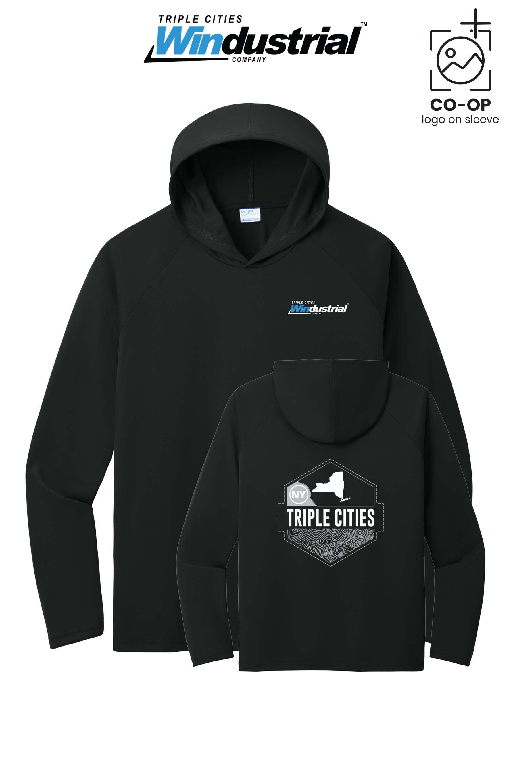 Port & Co™ Performance Pullover Hooded UPF50 Tee - Windustrial Triple Cities