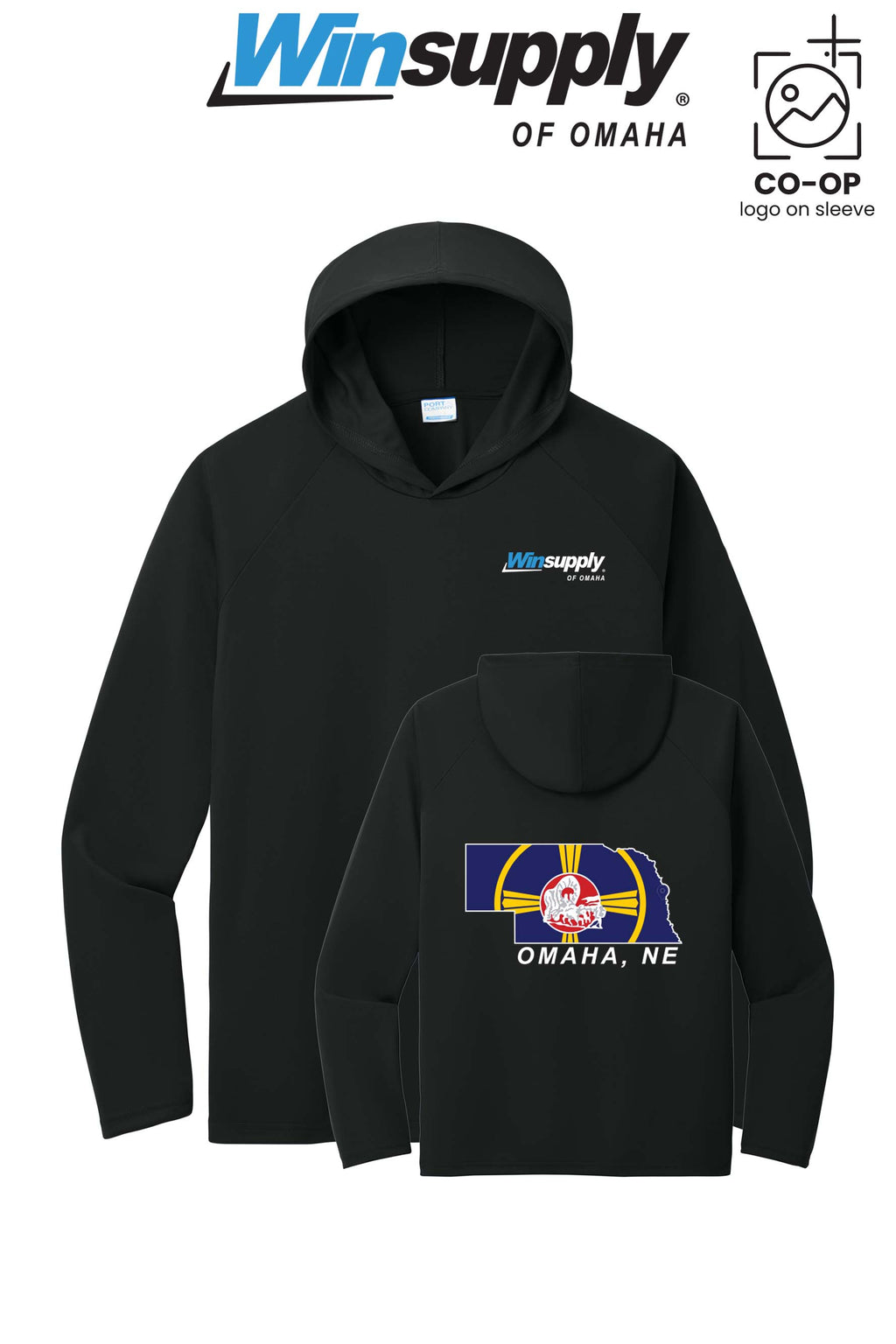 Port & Co™ Performance Pullover Hooded UPF50 Tee - Winsupply of Omaha