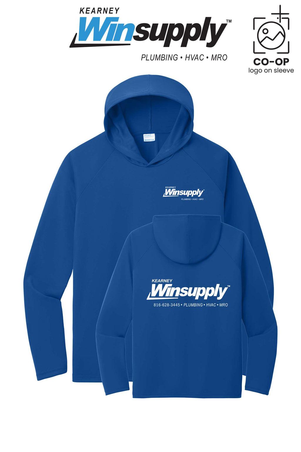 Port & Co™ Performance Pullover Hooded UPF50 Tee - Kearney Winsupply