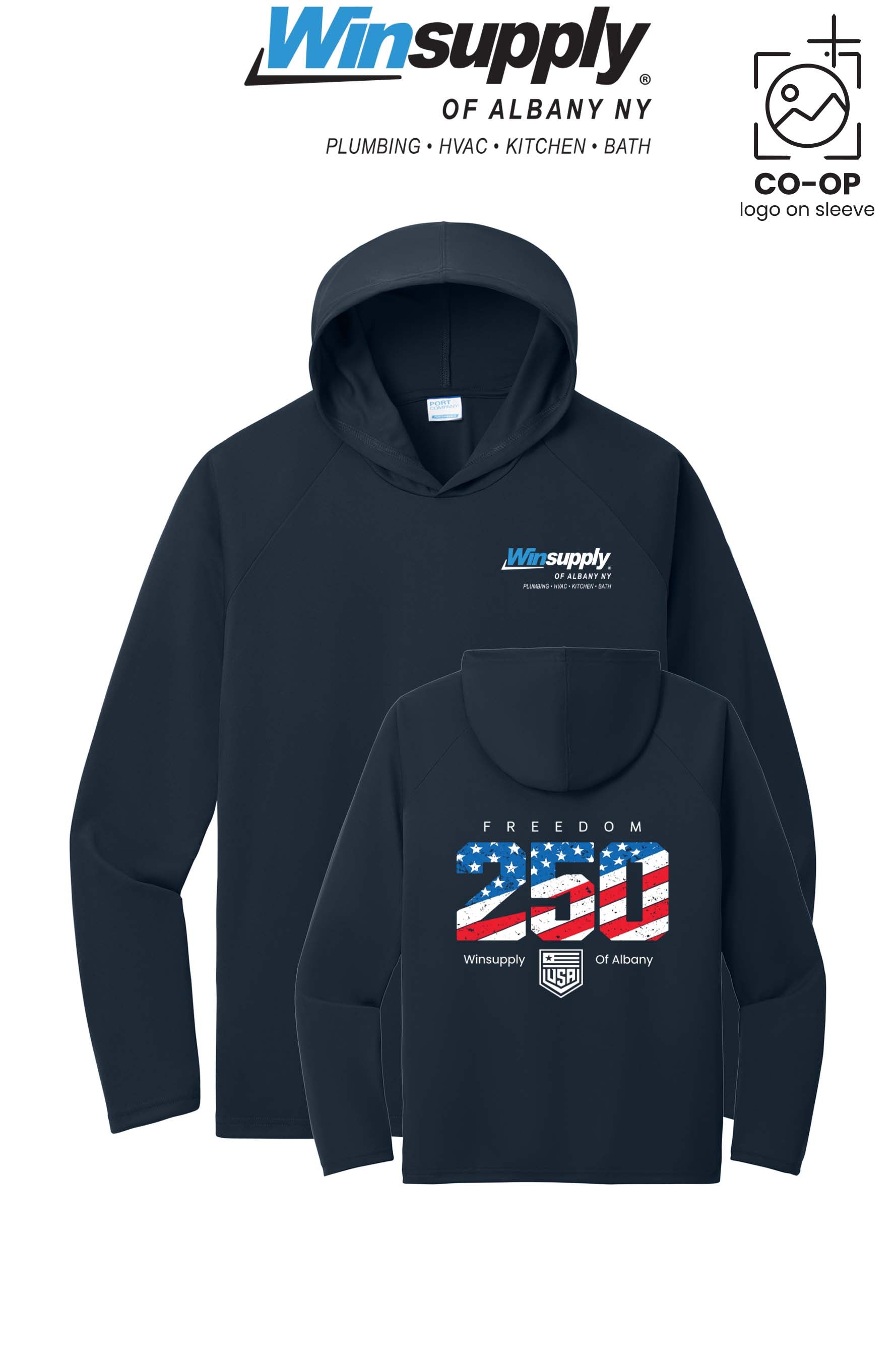 Port & Co™ Performance Pullover Hooded UPF50 Tee - Winsupply of Albany NY