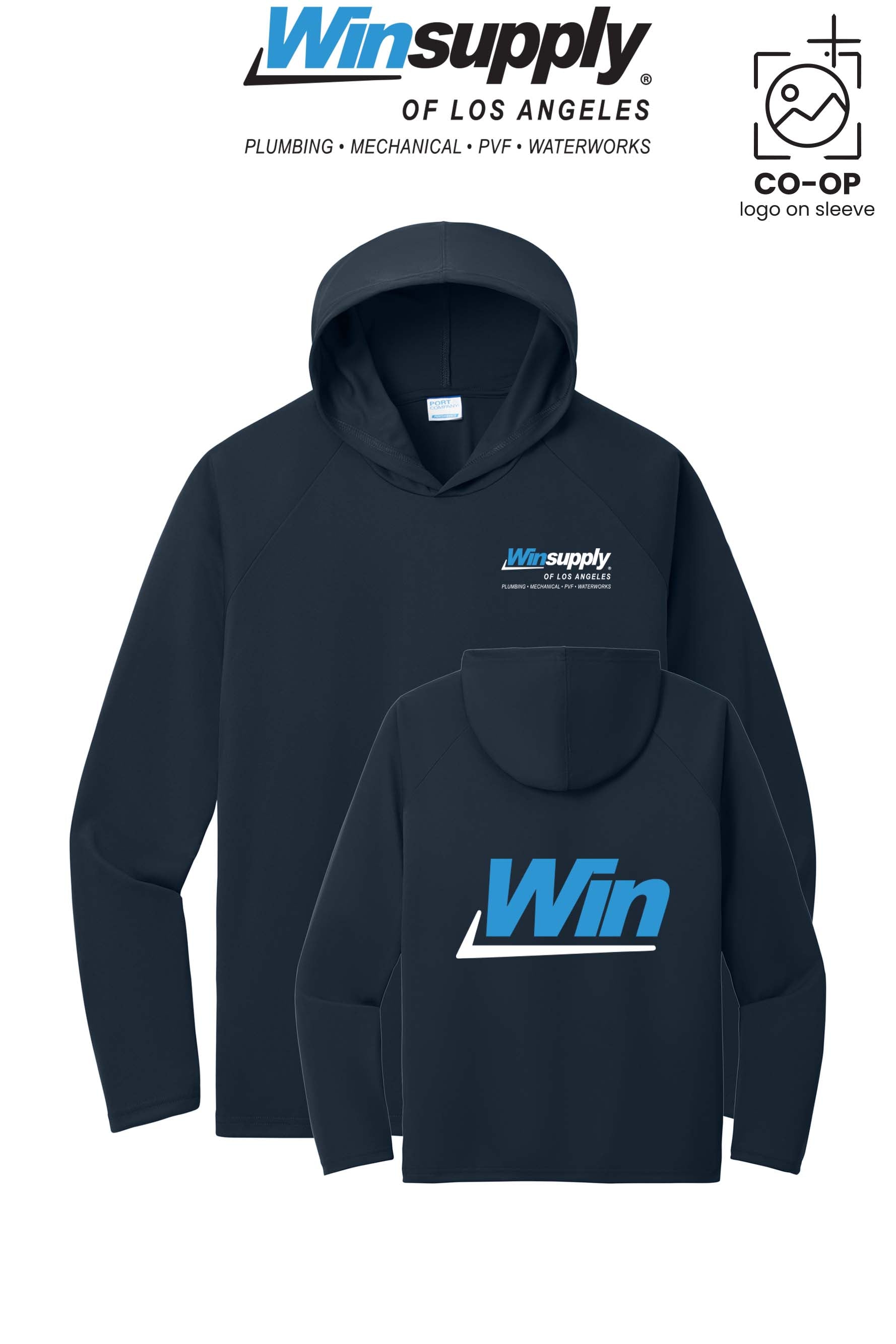 Port & Co™ Performance Pullover Hooded UPF50 Tee - Winsupply of Los Angeles