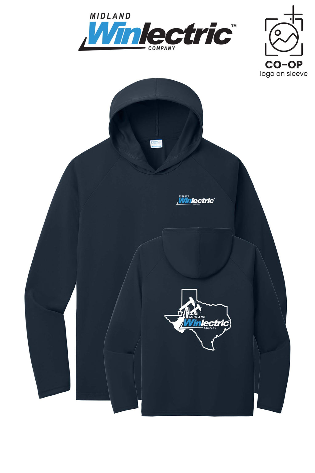 Port & Co™ Performance Pullover Hooded UPF50 Tee - Winlectric of Midland