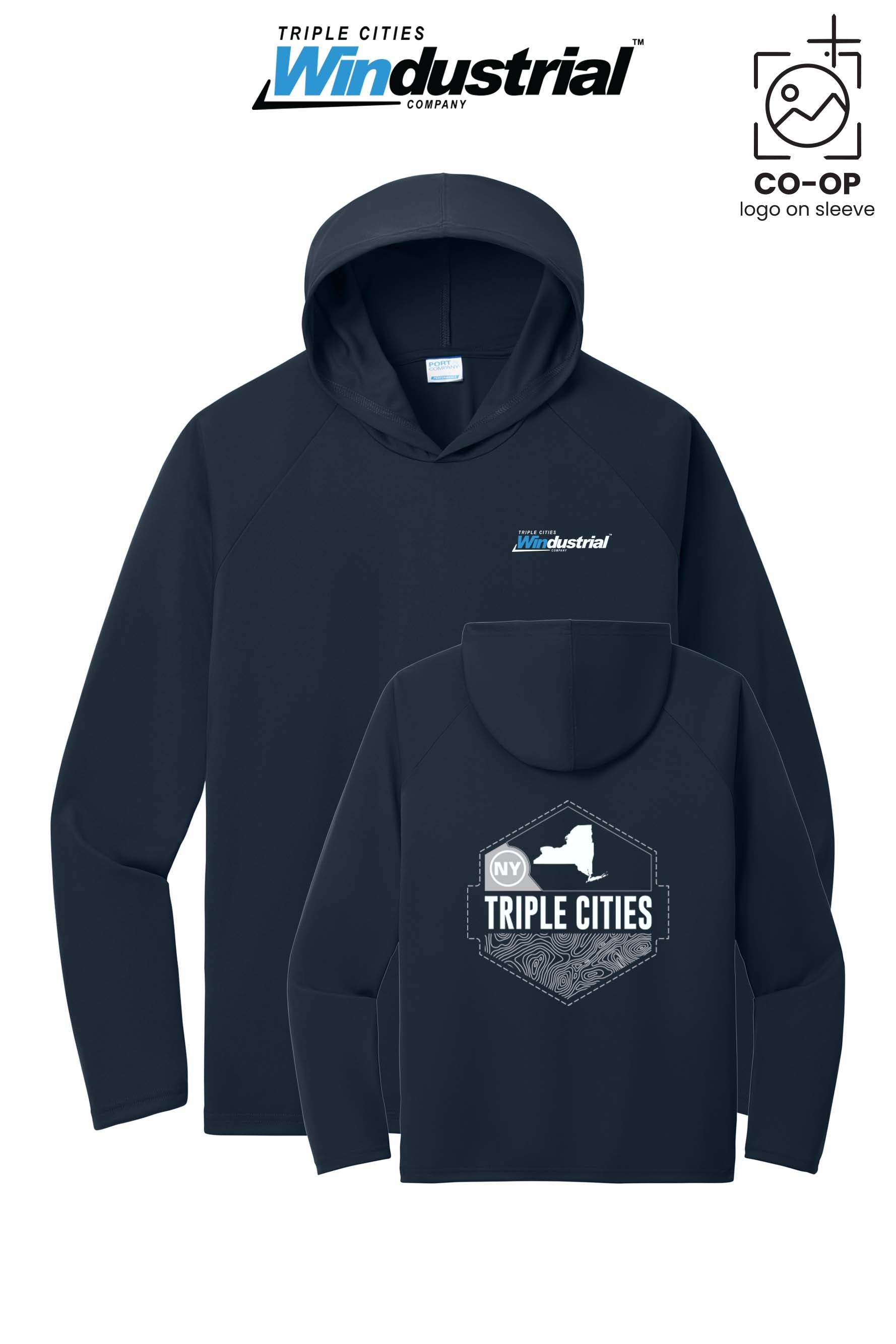 Port & Co™ Performance Pullover Hooded UPF50 Tee - Windustrial Triple Cities