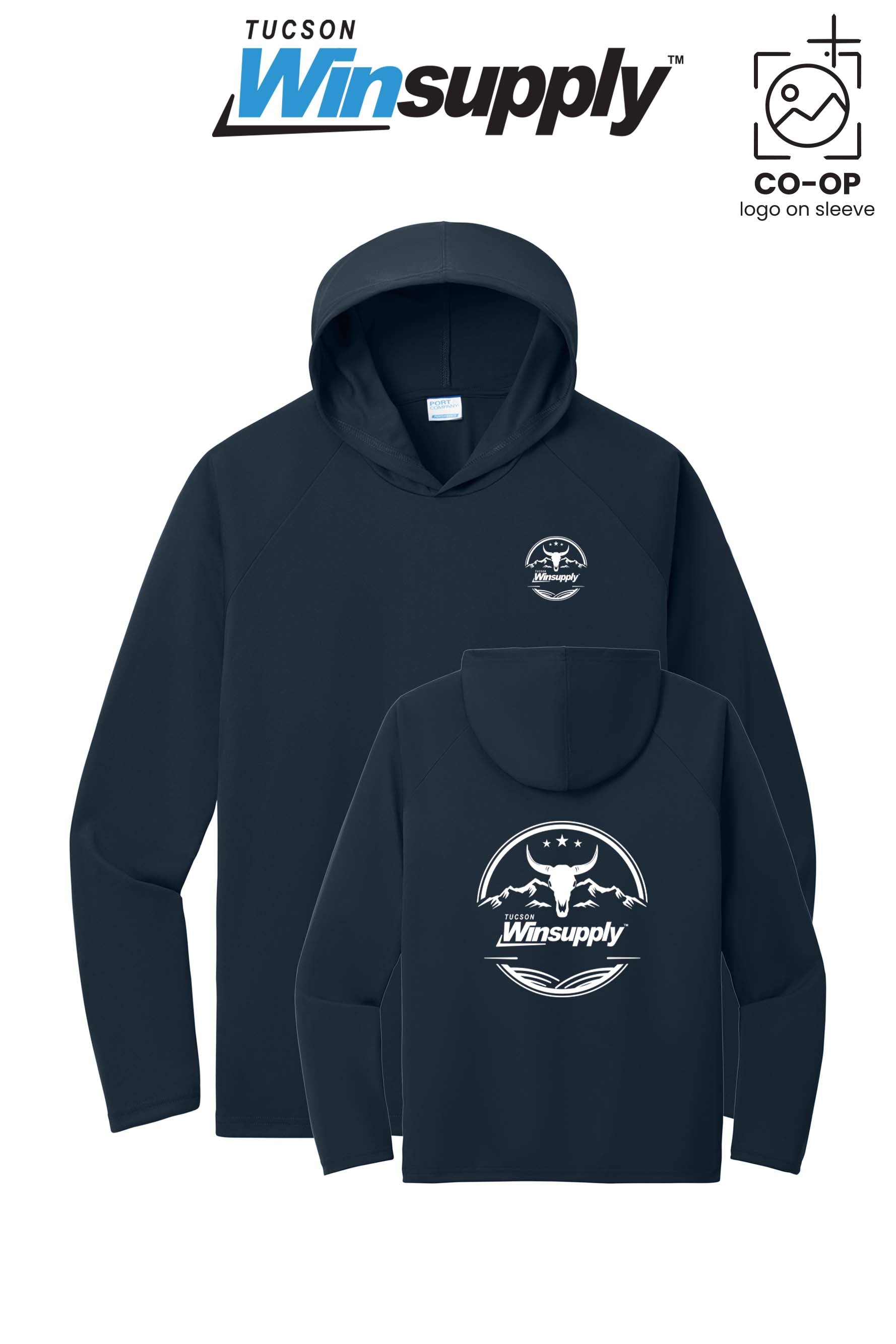 Port & Co™ Performance Pullover Hooded UPF50 Tee - Winsupply Tucson AZ