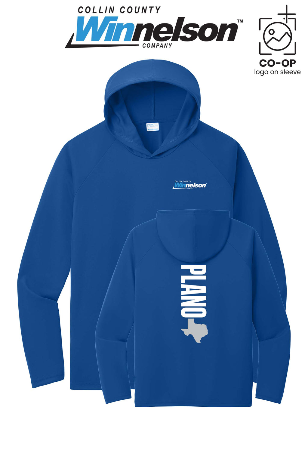 Port & Co™ Performance Pullover Hooded UPF50 Tee - Collin County Winnelson