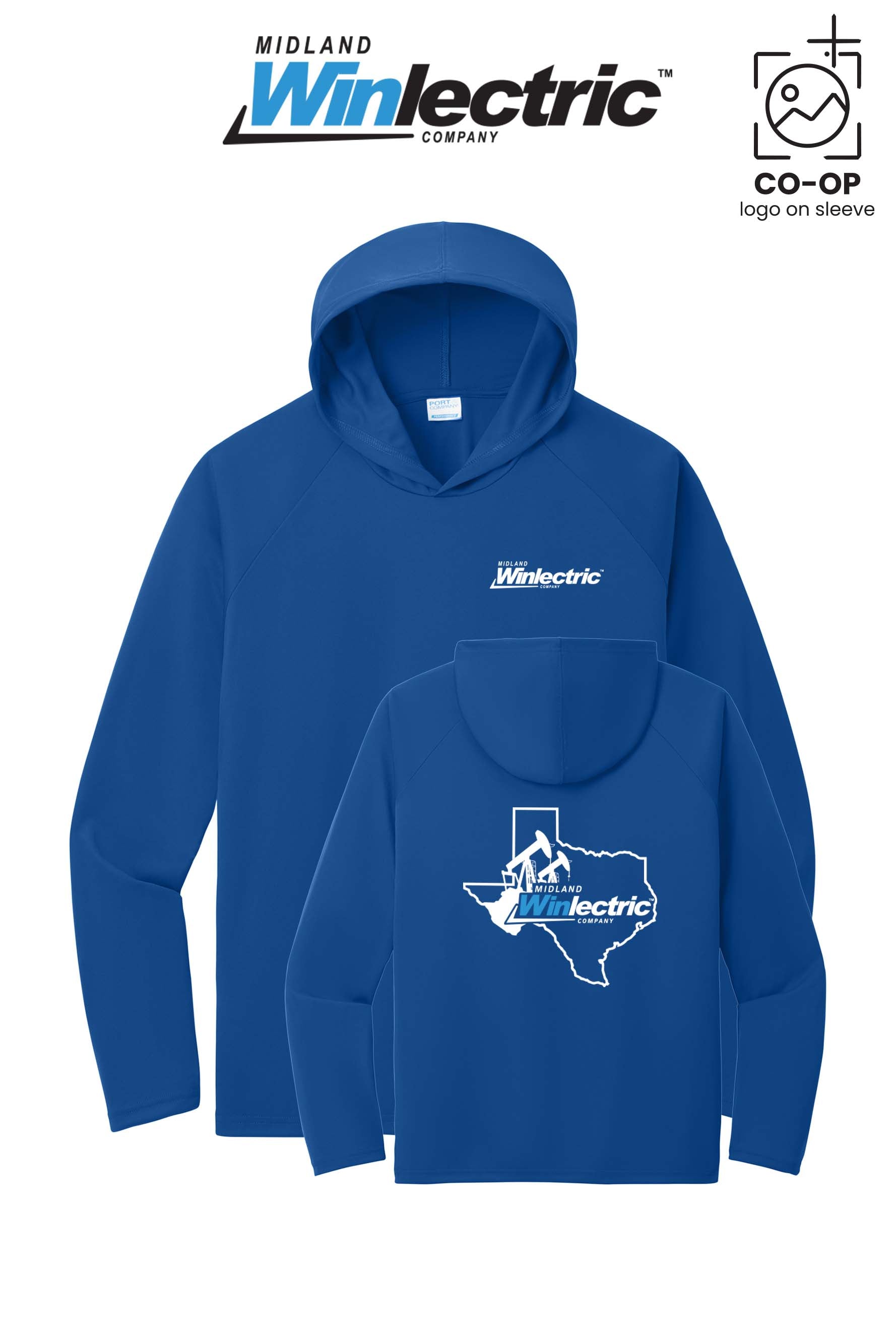 Port & Co™ Performance Pullover Hooded UPF50 Tee - Winlectric of Midland