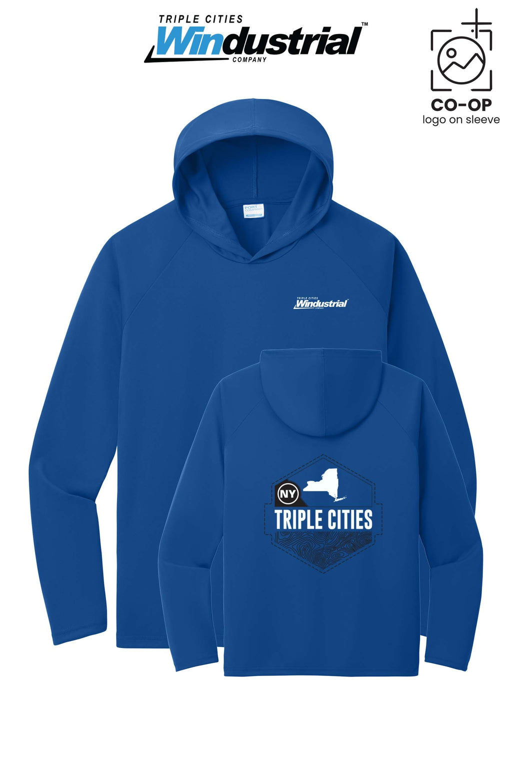 Port & Co™ Performance Pullover Hooded UPF50 Tee - Windustrial Triple Cities