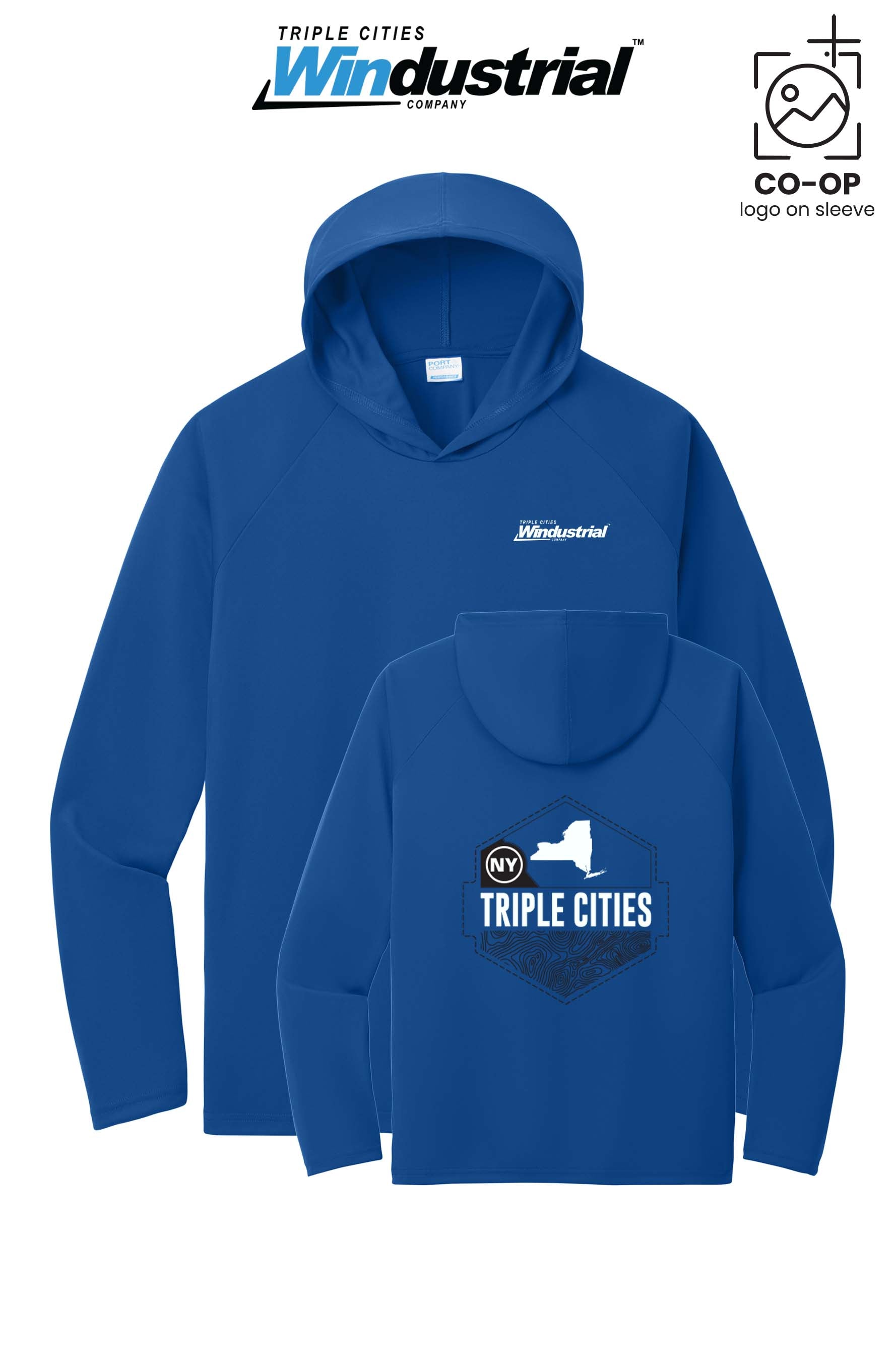 Port & Co™ Performance Pullover Hooded UPF50 Tee - Windustrial Triple Cities
