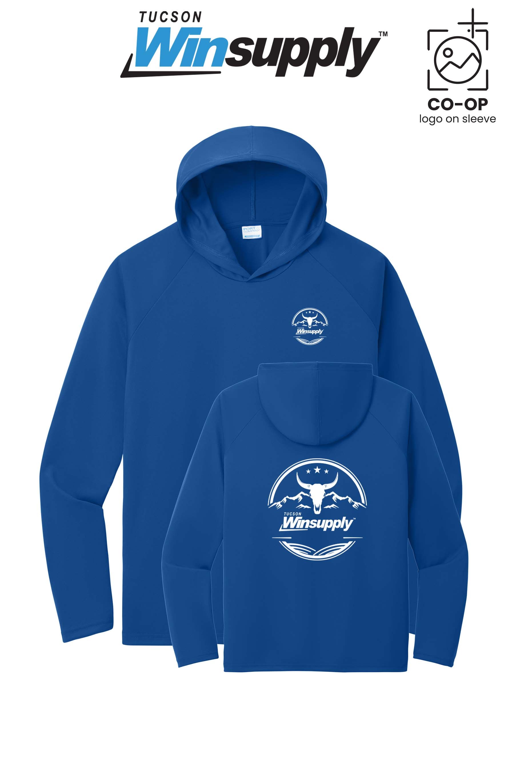 Port & Co™ Performance Pullover Hooded UPF50 Tee - Winsupply Tucson AZ