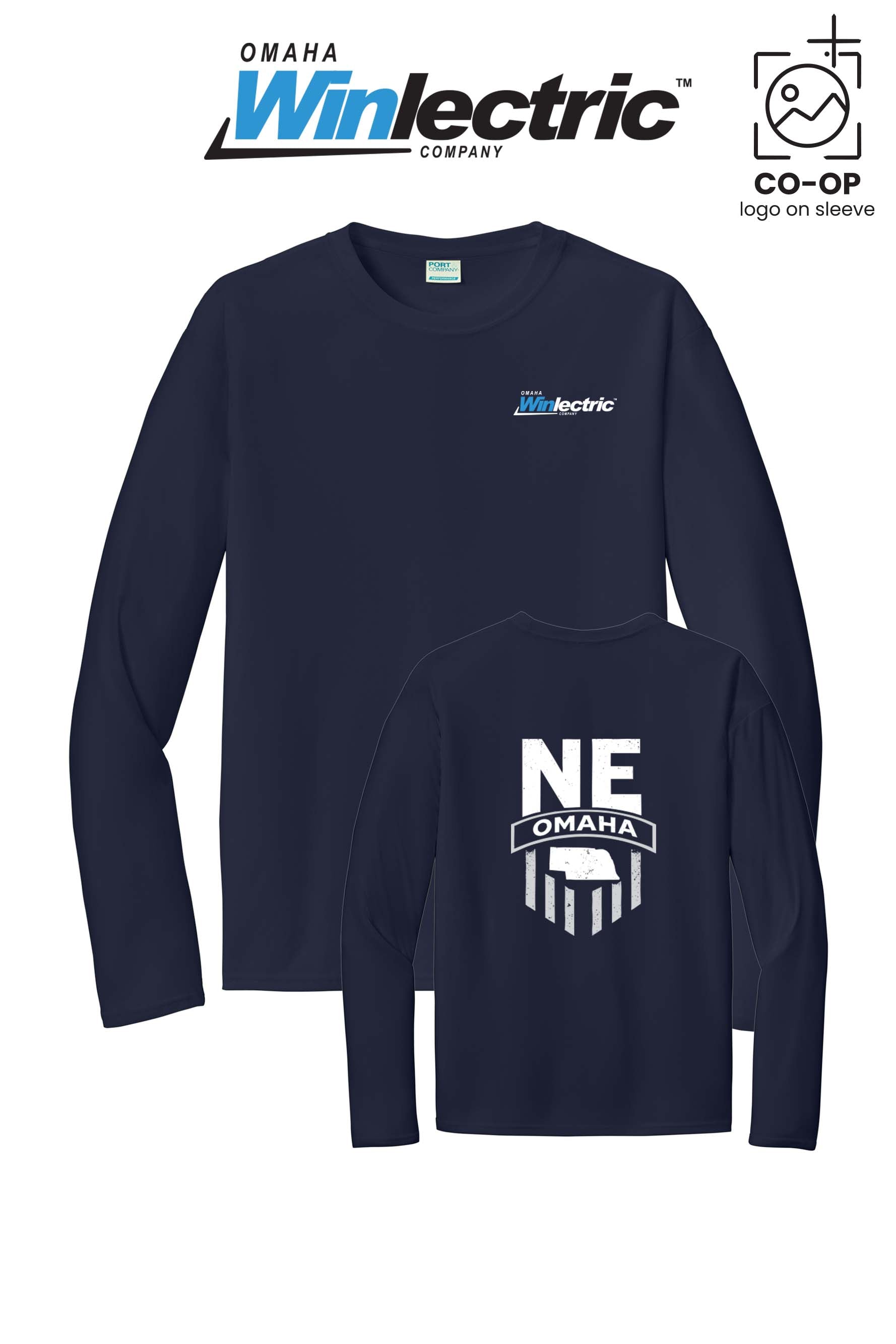 Port & Co™ Performance UPF 50 Long Sleeve - Omaha Winlectric