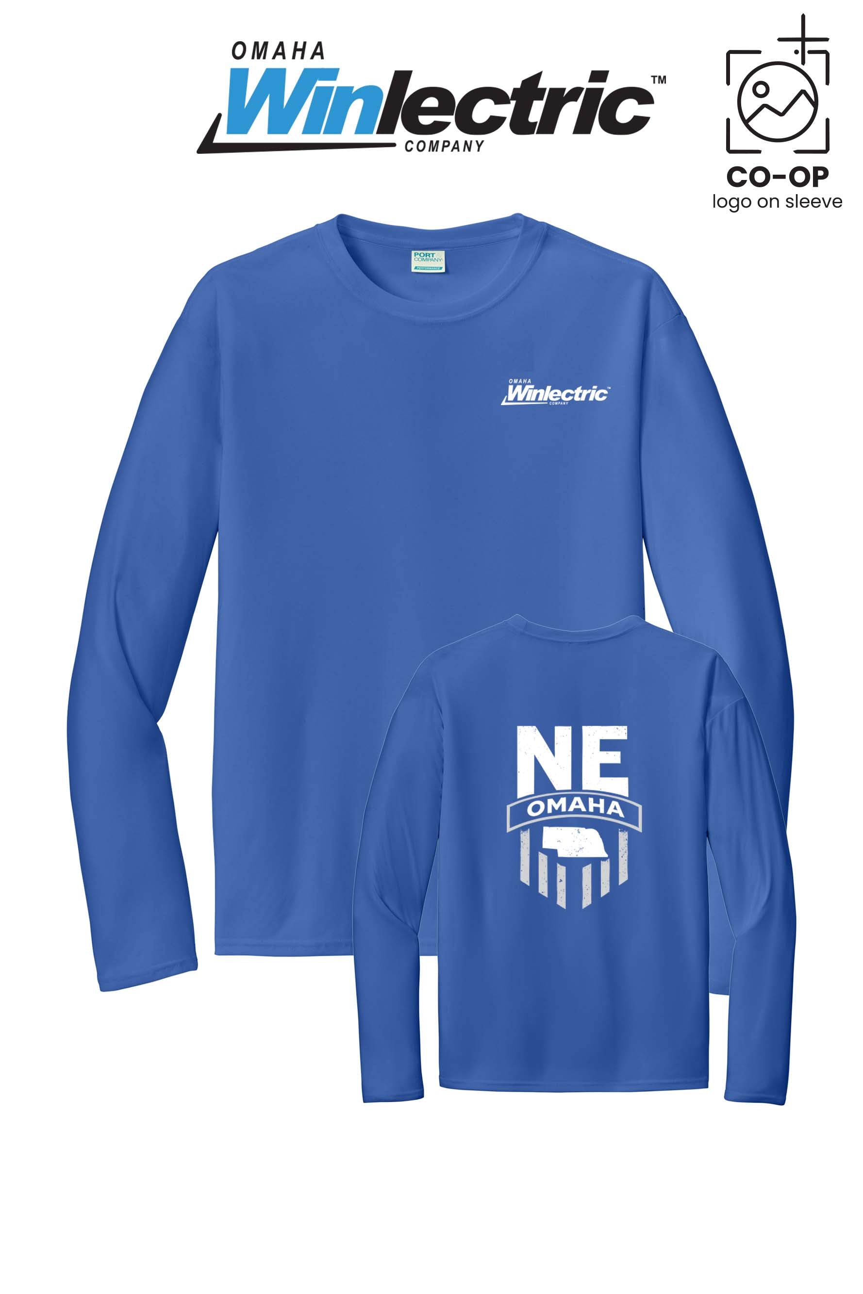 Port & Co™ Performance UPF 50 Long Sleeve - Omaha Winlectric