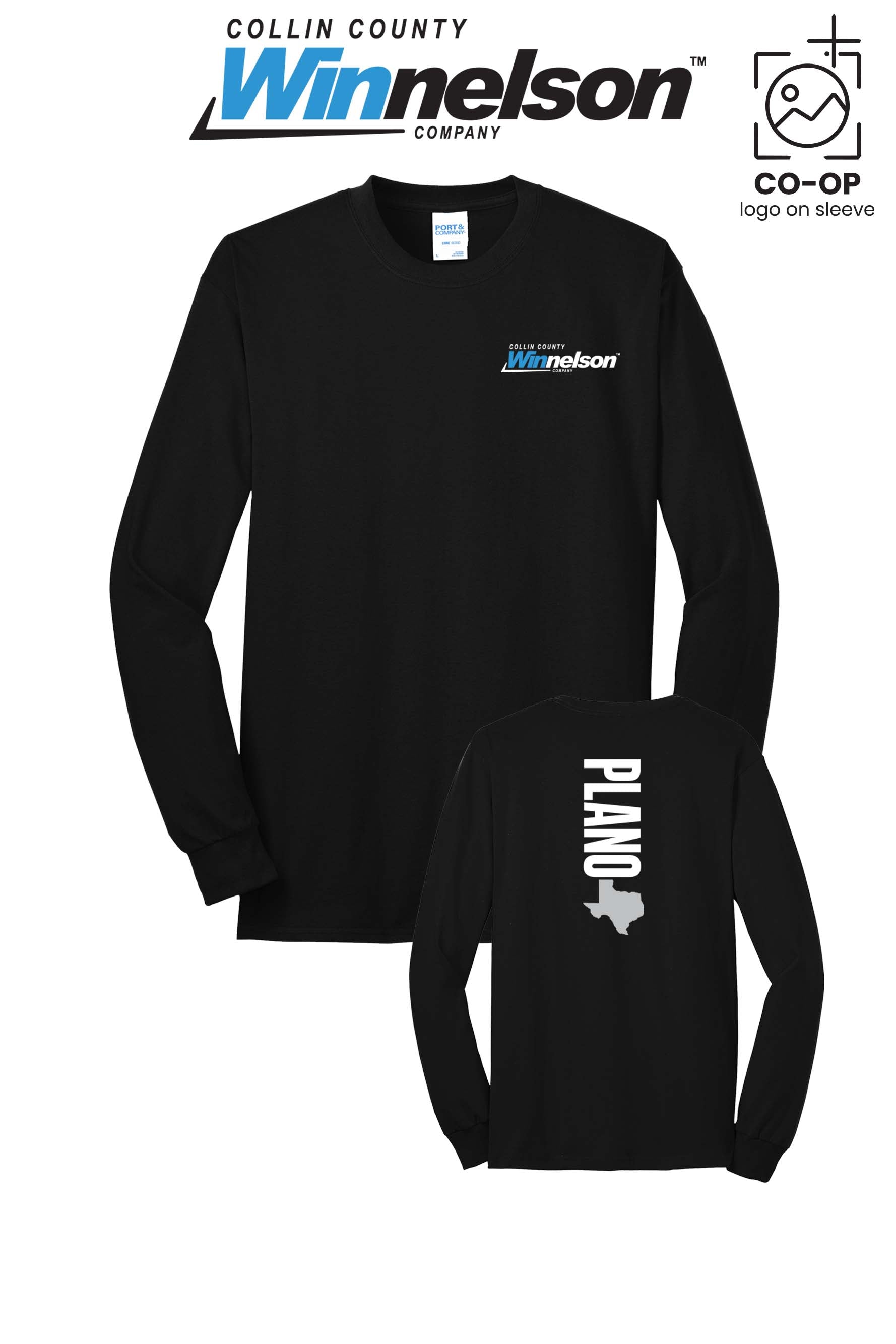 Port & Co™ Long Sleeve Core Blend Tee - Collin County Winnelson