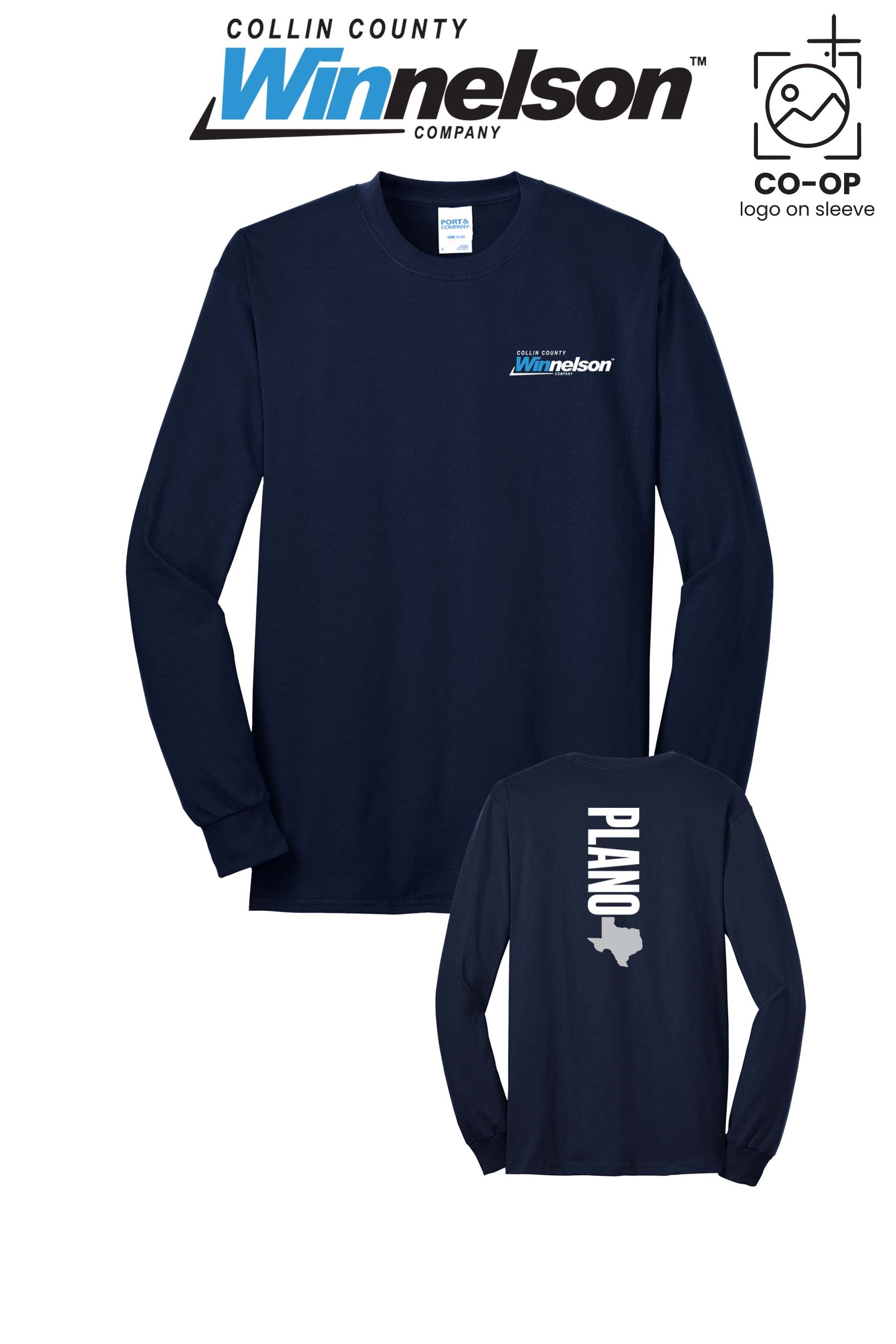 Port & Co™ Long Sleeve Core Blend Tee - Collin County Winnelson
