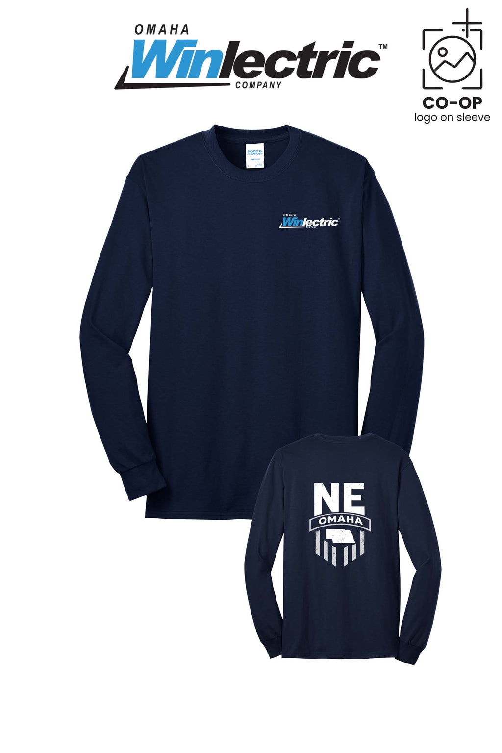 Port & Co™ Long Sleeve Core Blend Tee - Omaha Winlectric