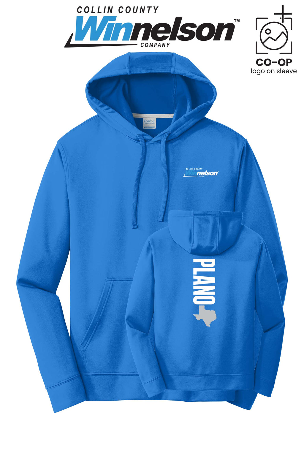 Port & Co™ Performance Fleece Pullover Hooded Sweatshirt - Collin County Winnelson