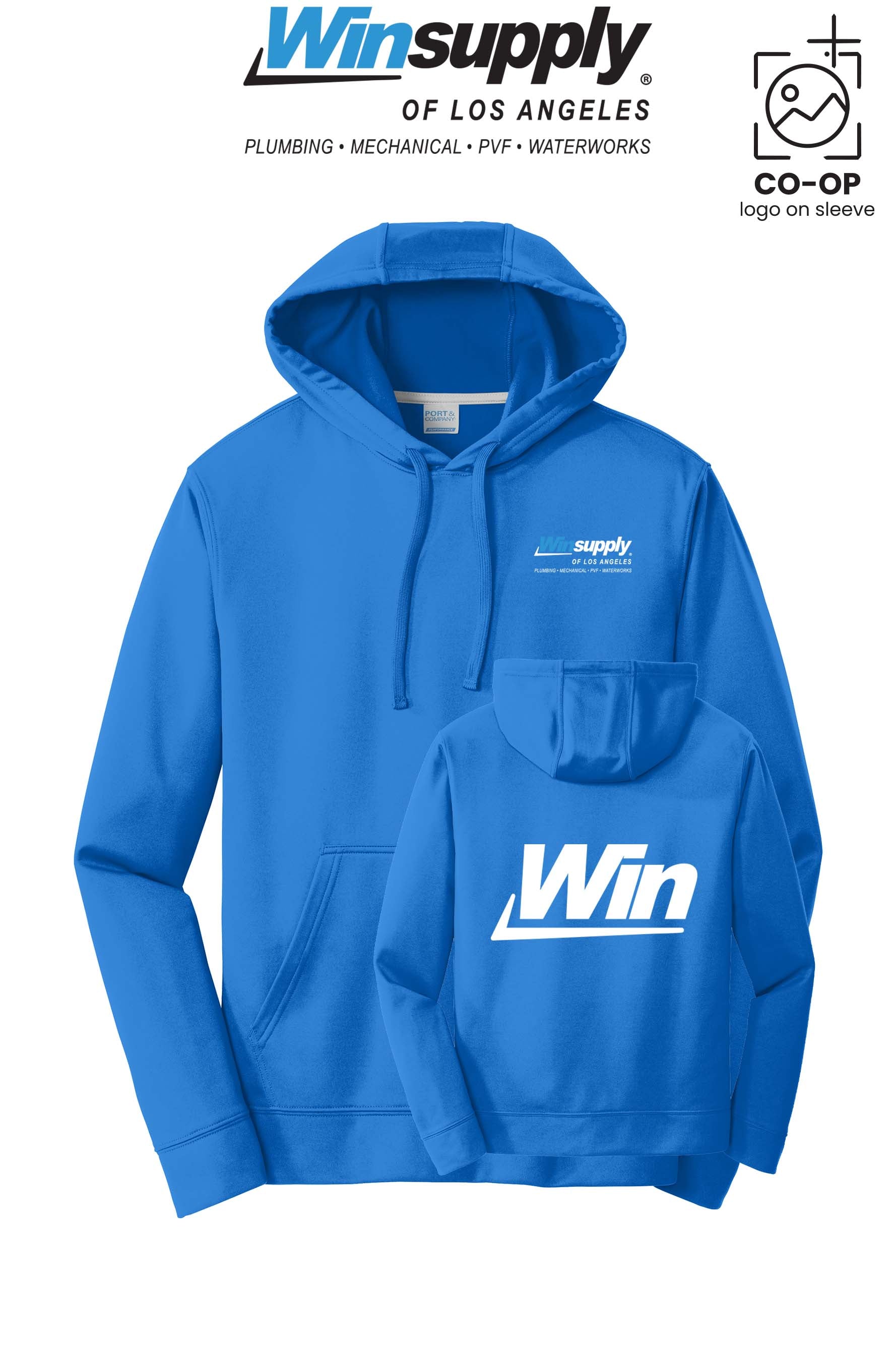 Port & Co™ Performance Fleece Pullover Hooded Sweatshirt - Winsupply of Los Angeles