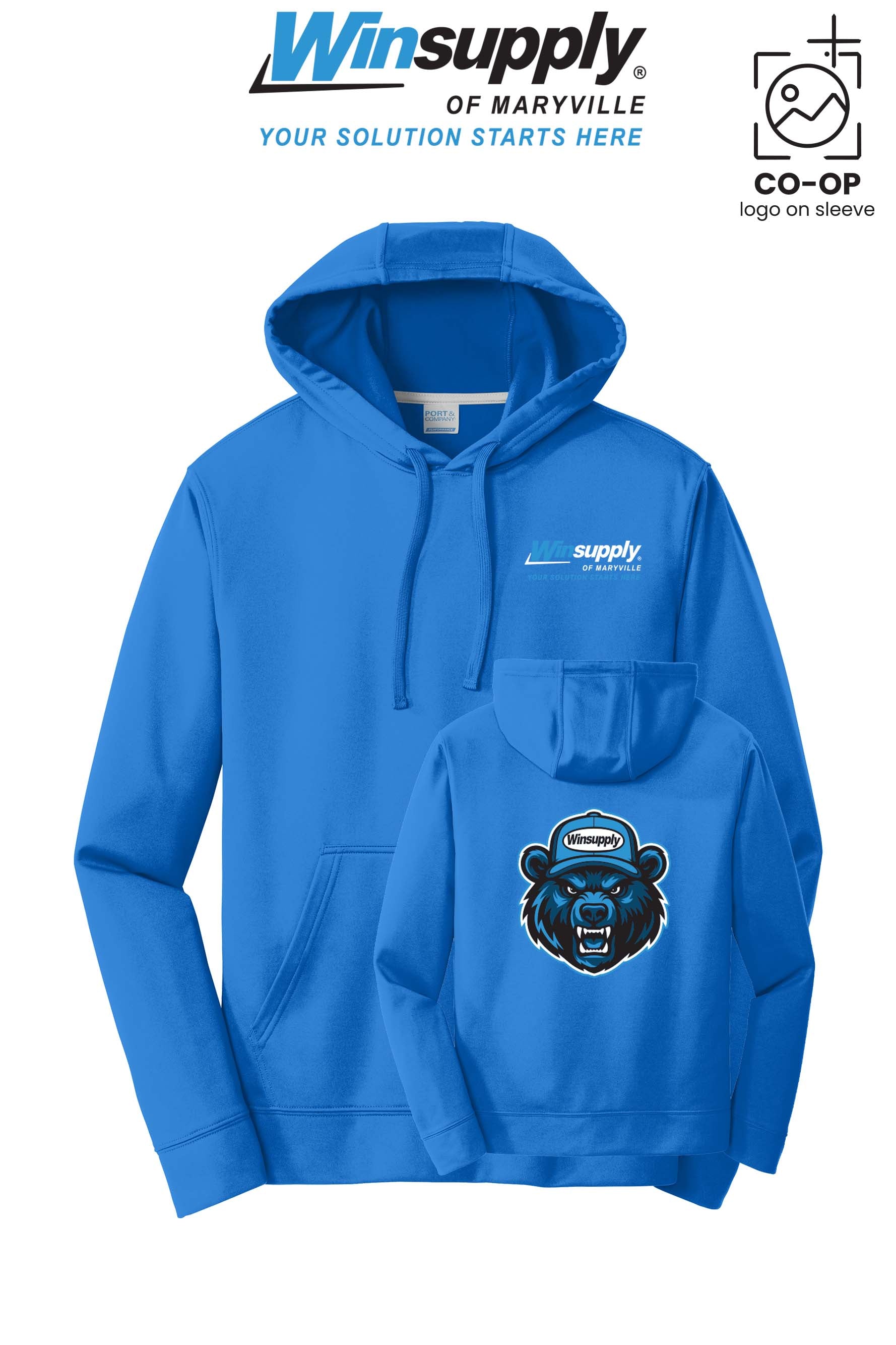 Port & Co™ Performance Fleece Pullover Hooded Sweatshirt - Winsupply of Maryville