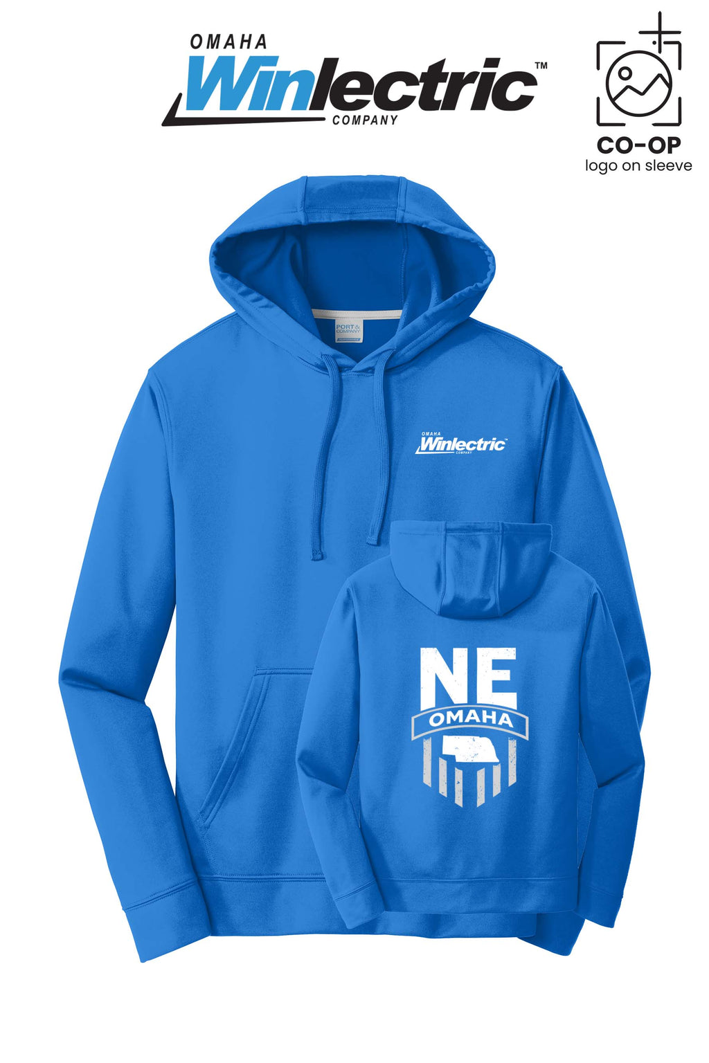 Port & Co™ Performance Fleece Pullover Hooded Sweatshirt - Omaha Winlectric