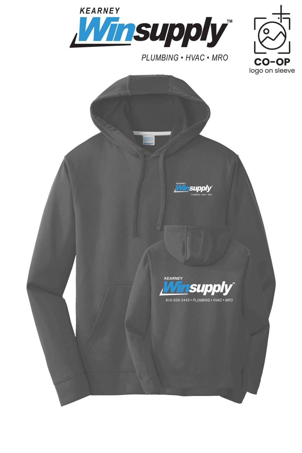 Port & Co™ Performance Fleece Pullover Hooded Sweatshirt - Kearney Winsupply