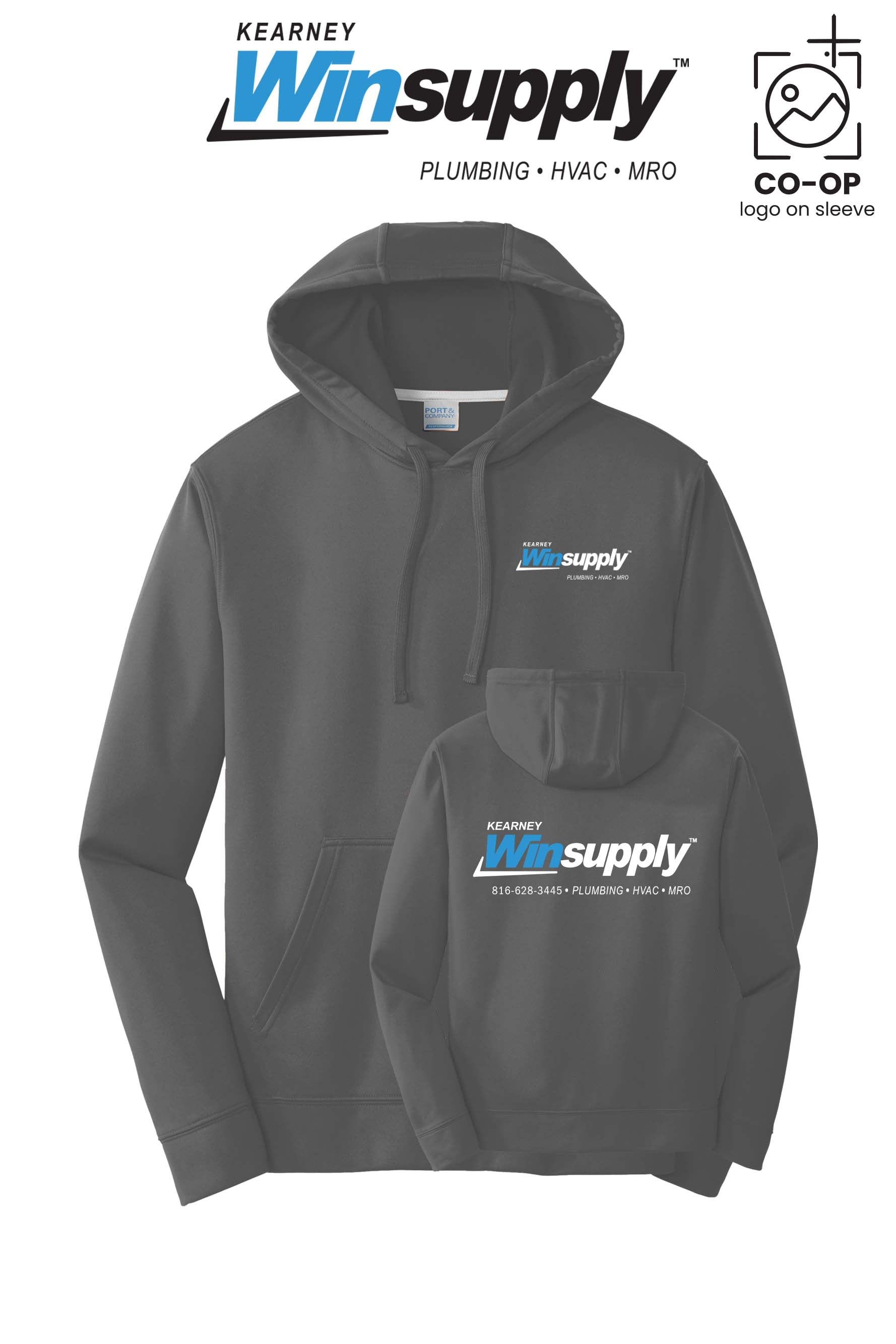 Port & Co™ Performance Fleece Pullover Hooded Sweatshirt - Kearney Winsupply