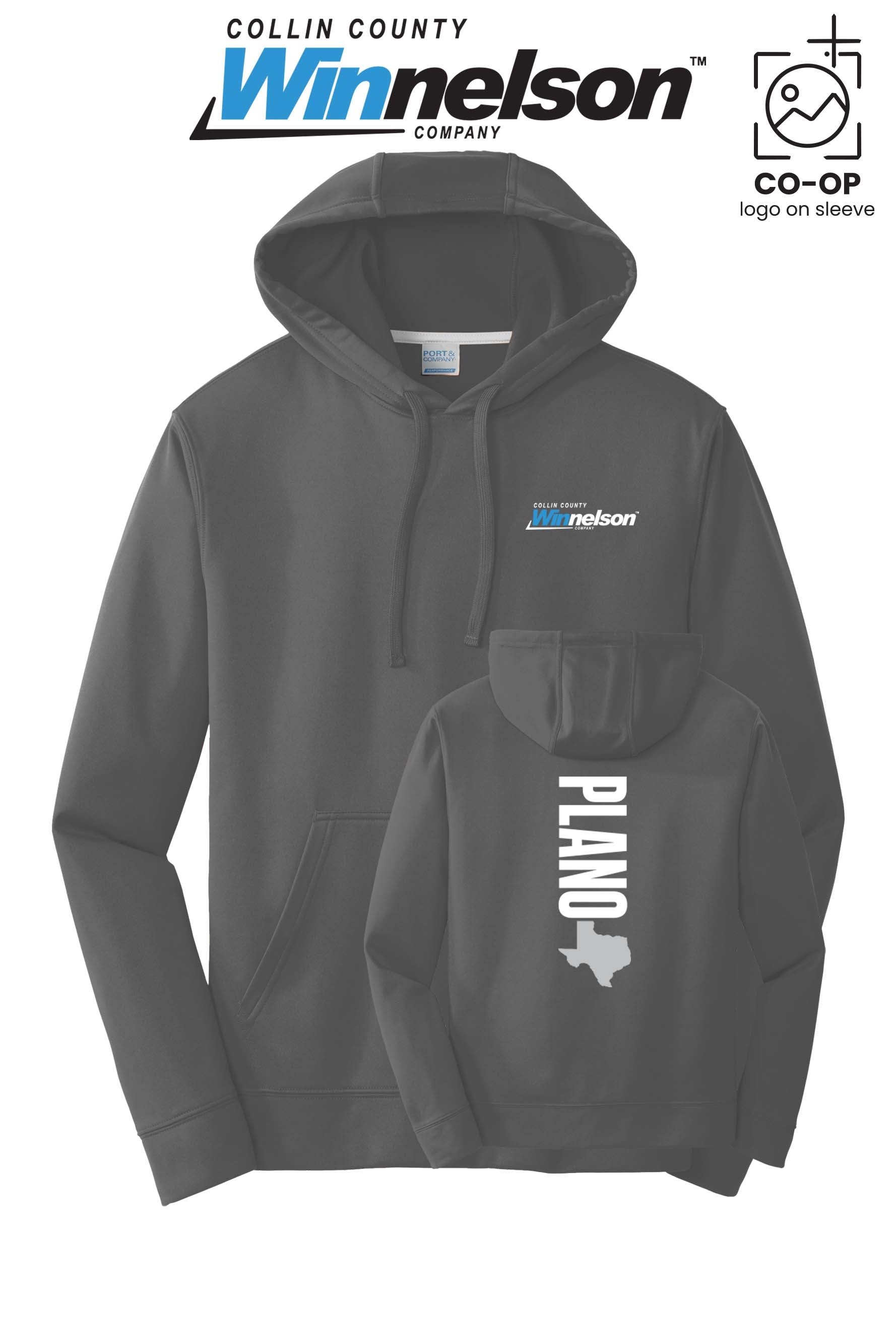 Port & Co™ Performance Fleece Pullover Hooded Sweatshirt - Collin County Winnelson